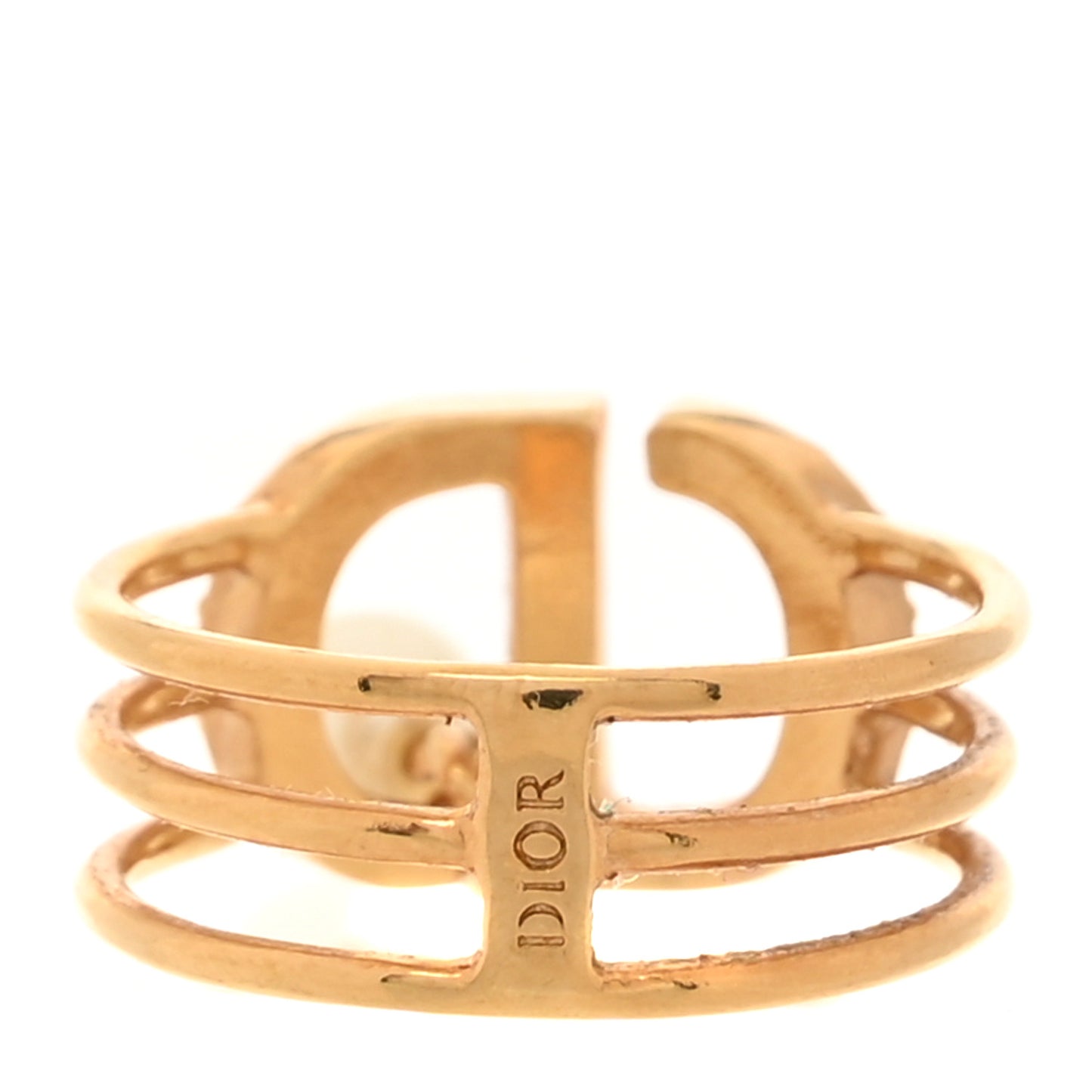 Metal Crystal Pearl 30 Montaigne Ring M Gold