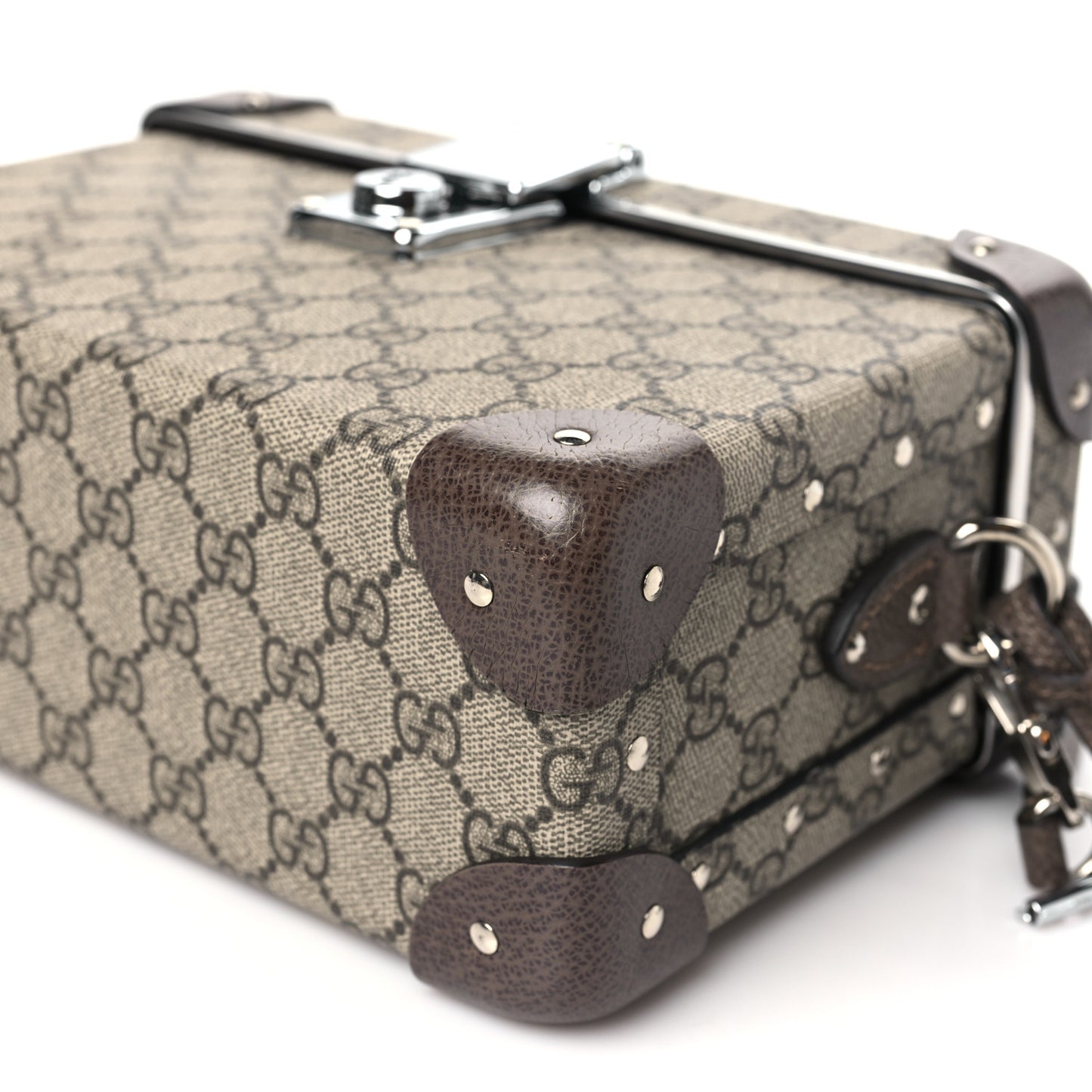 GG Supreme Monogram Globe-Trotter Beauty Case Brown