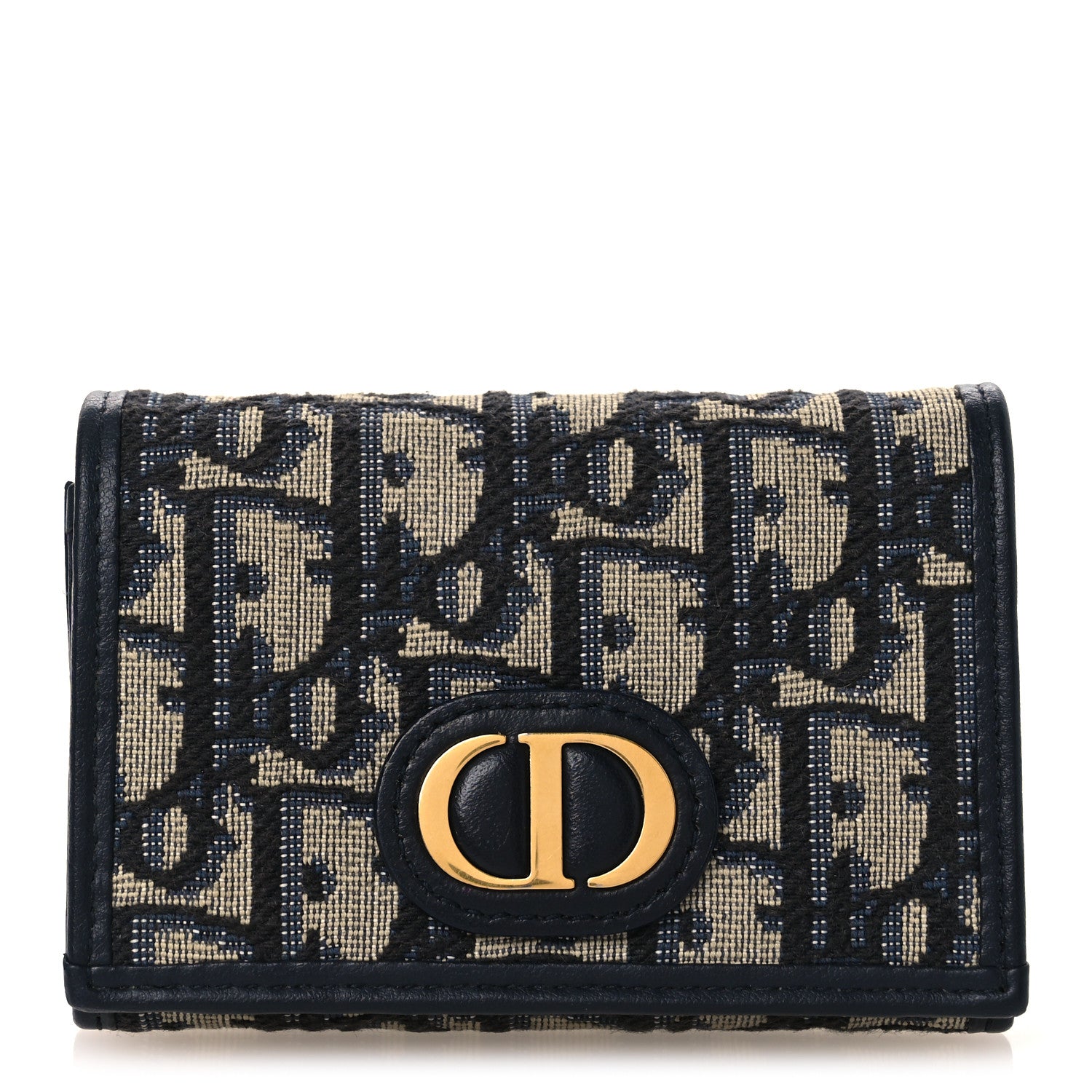 Christian Dior Oblique 30 Montaigne Glycine Wallet Blue Christian Dior Oblique 30 Montaigne Glycine Wallet Blue