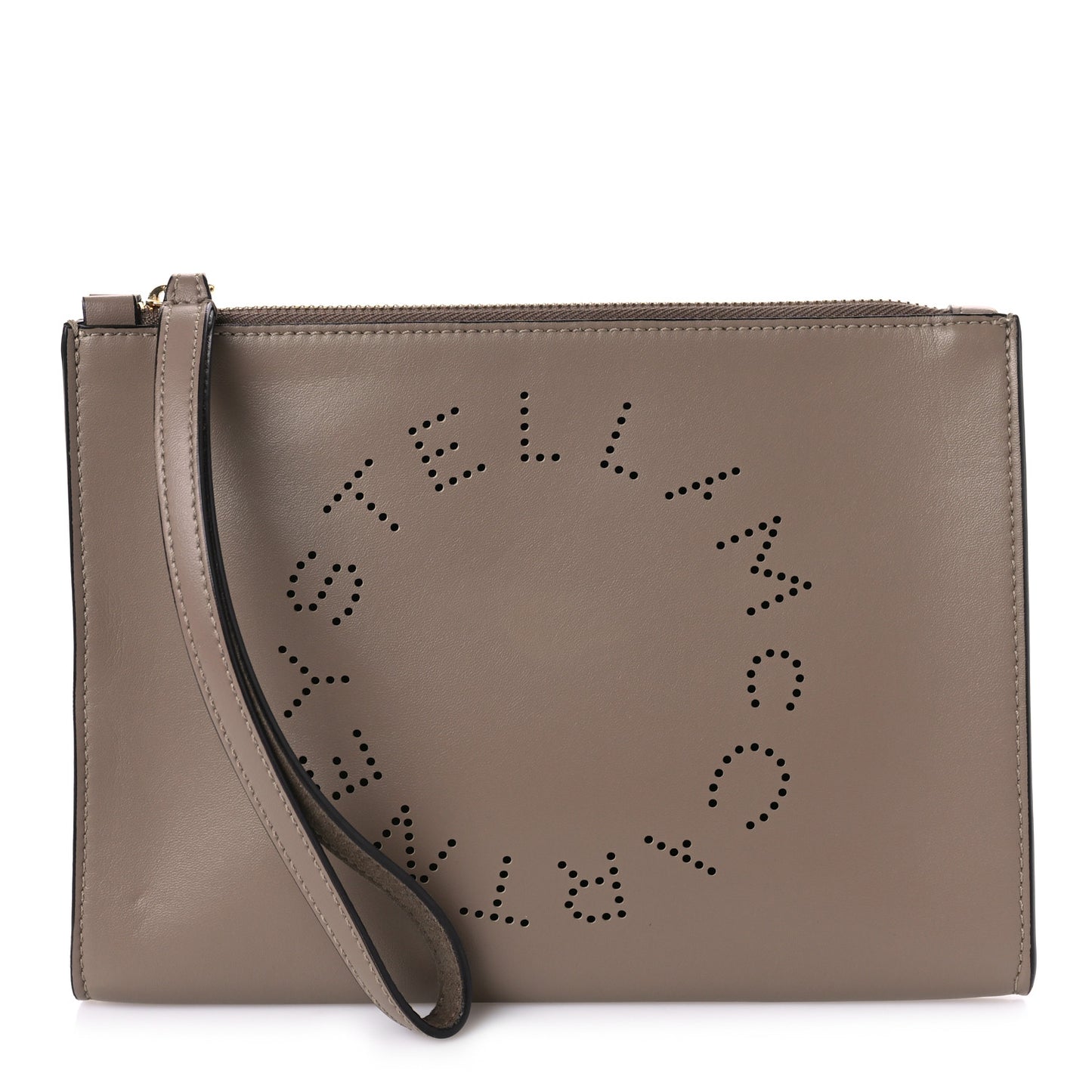 Alter Nappa Perforated Logo Pouch Beige