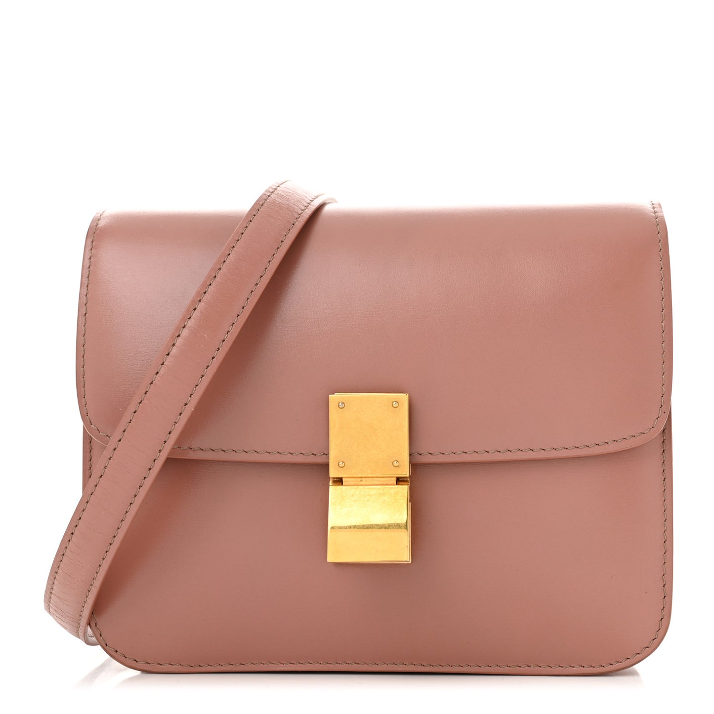 Box Calfskin Teen Classic Box Flap Bag Antique Rose