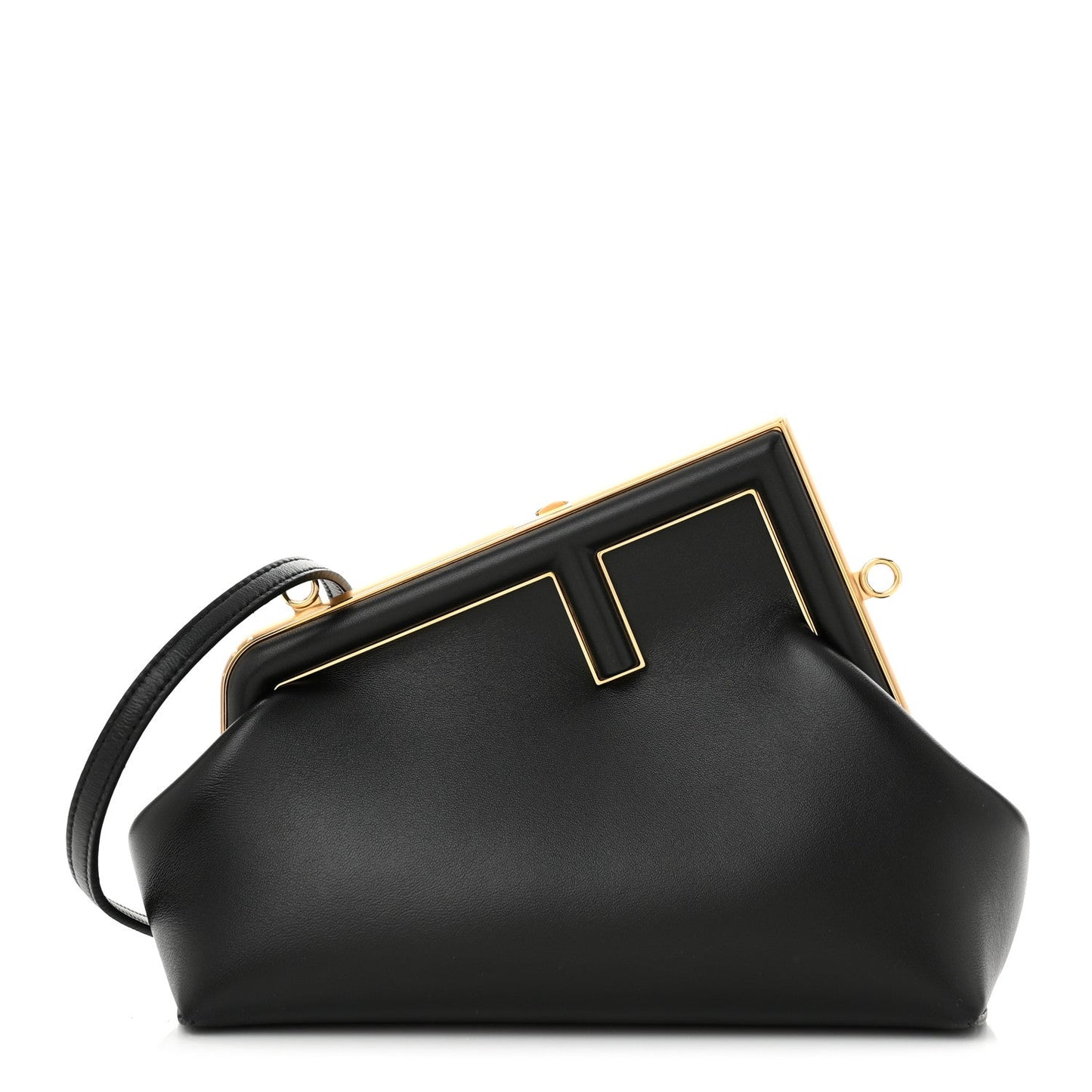 Shiny Nappa Small Fendi First Black