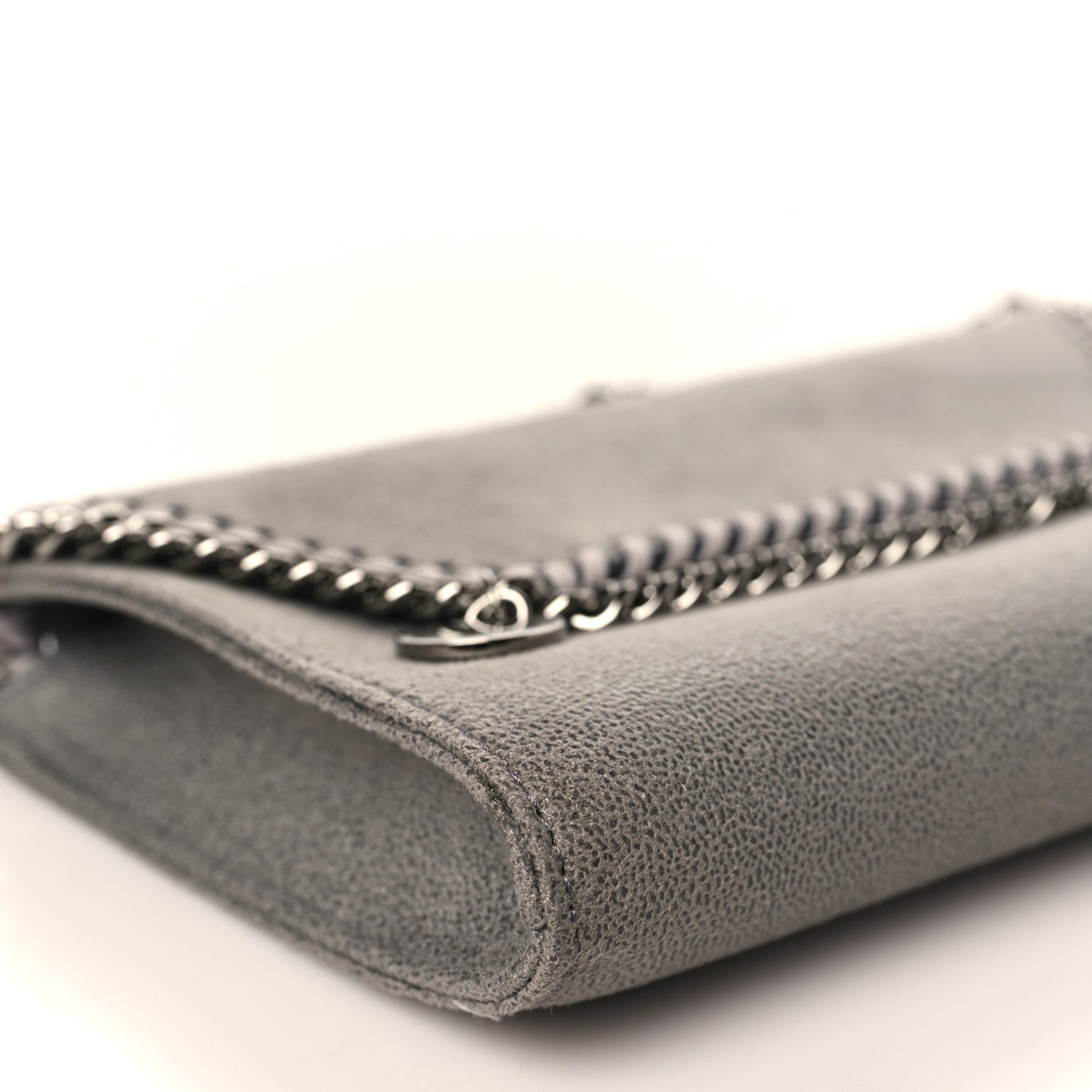 Shaggy Deer Mini Falabella Crossbody Bag Light Grey
