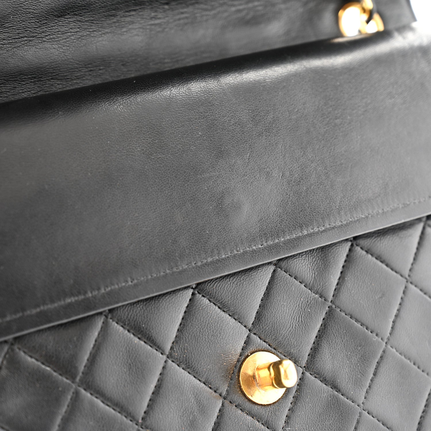 Chanel Lambskin Quilted Medium Double Flap Black 13 of 13