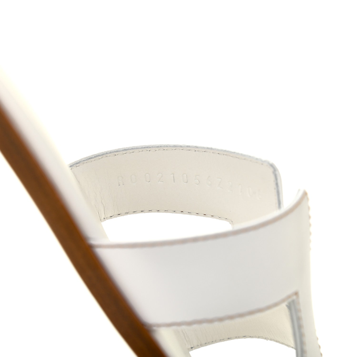 Hermes Box Calfskin Oran Sandals 36 White 8 of 8
