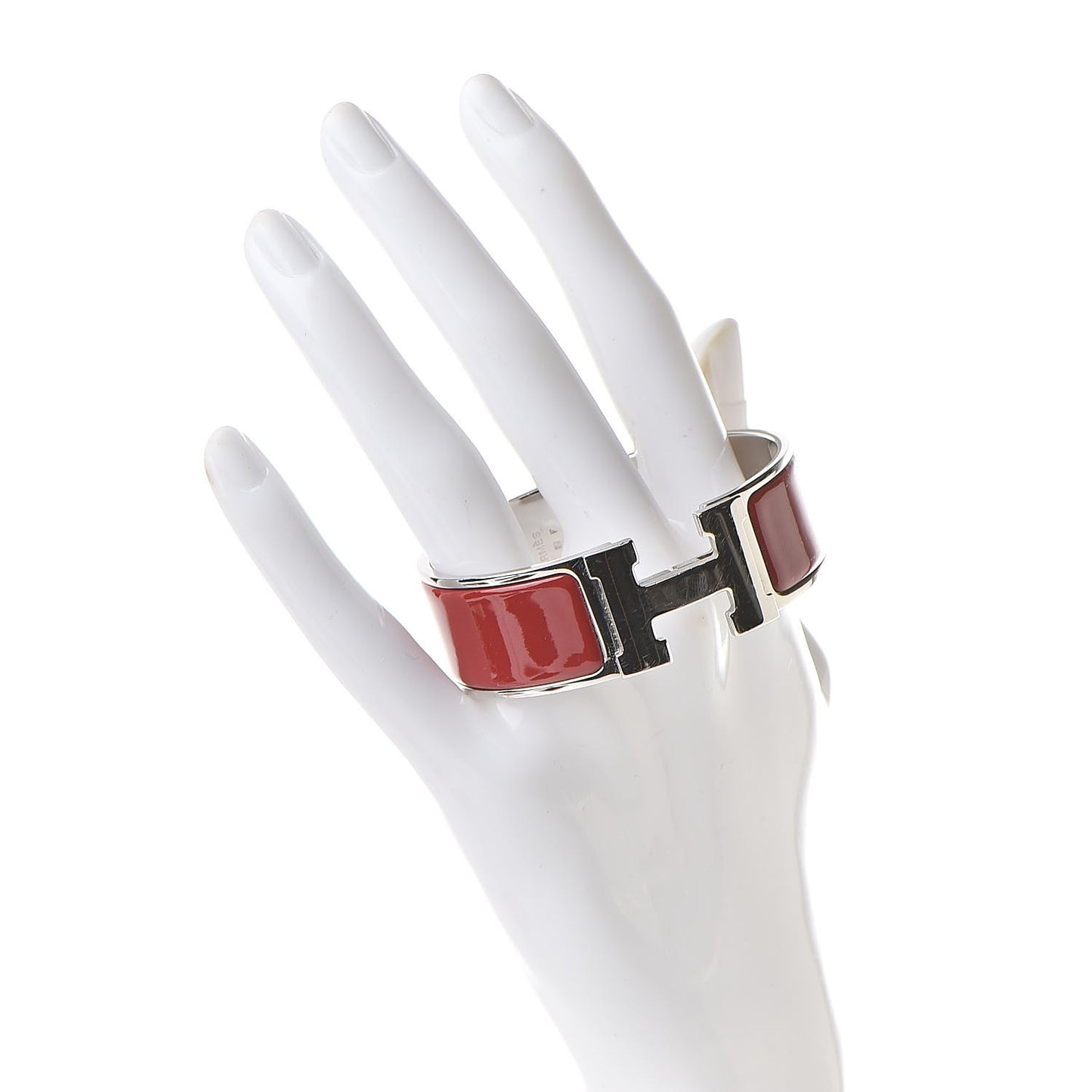 Enamel Wide Clic Clac H Bracelet PM Red