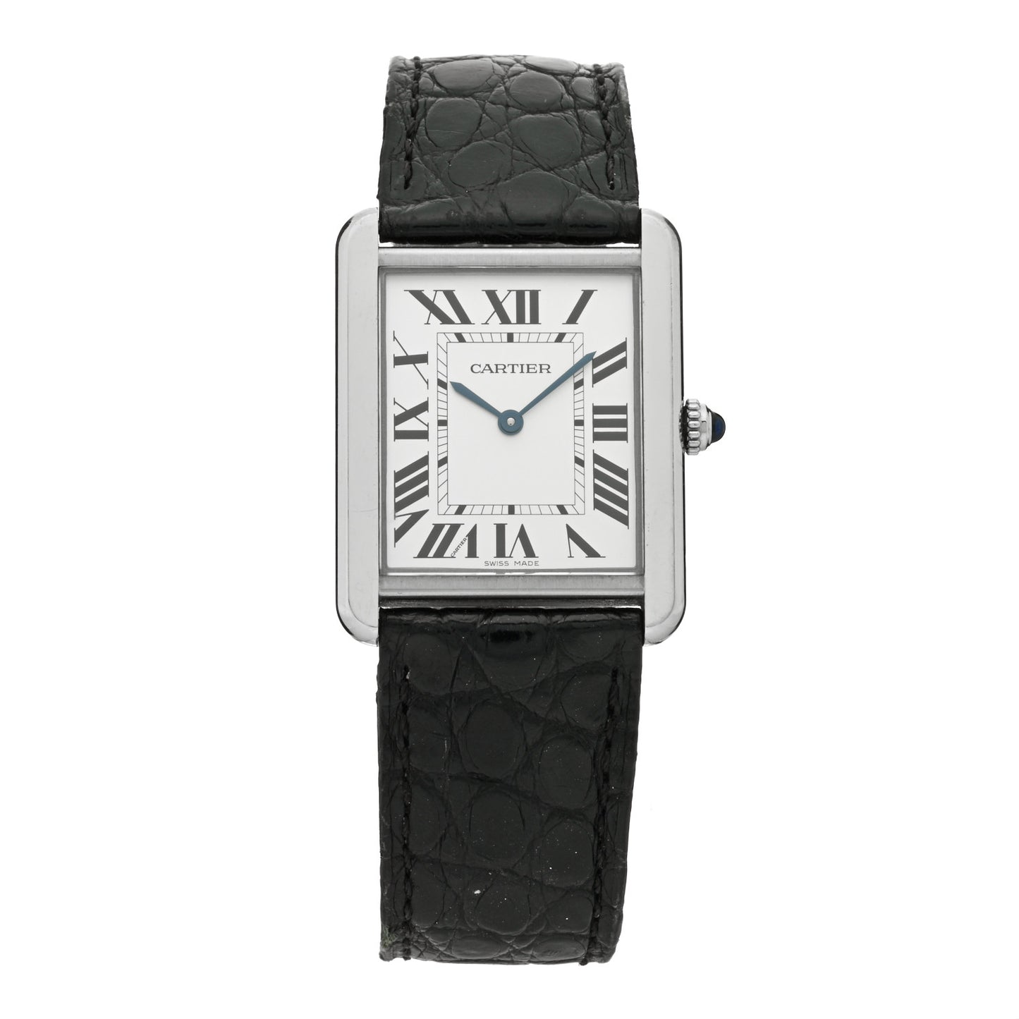 Stainless Steel Alligator 27mm Tank Solo Quartz Watch