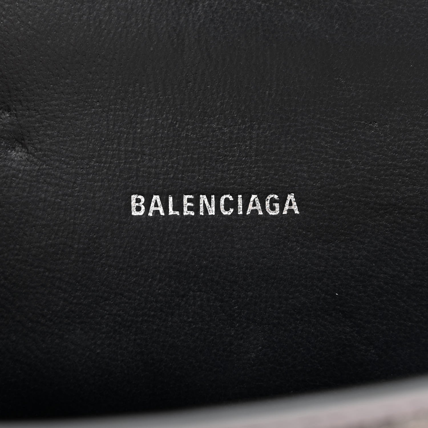 Balenciaga Metallic Shiny Calfskin Crocodile Embossed Hourglass Top Handle Bag XS Gunmetal 6 of 15