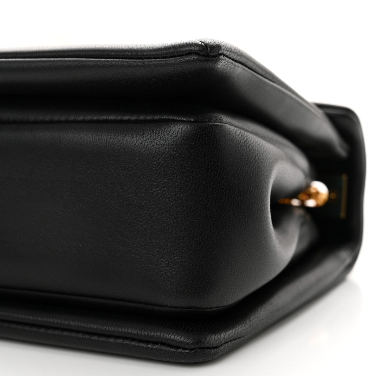 Nappa One Stud Chain Clutch Black