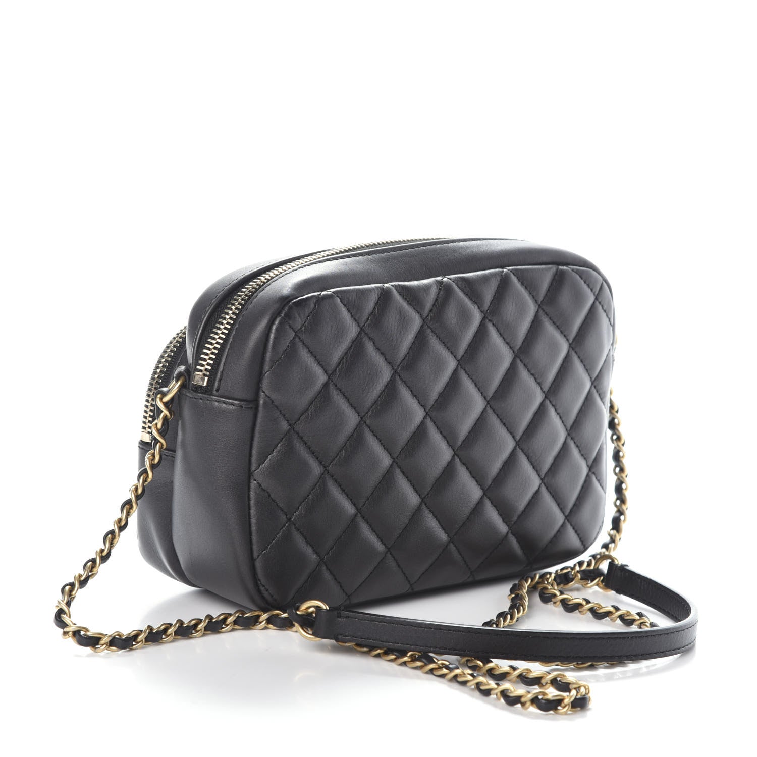 Chanel Calfskin Quilted Small Camera Case Black 3 of 10