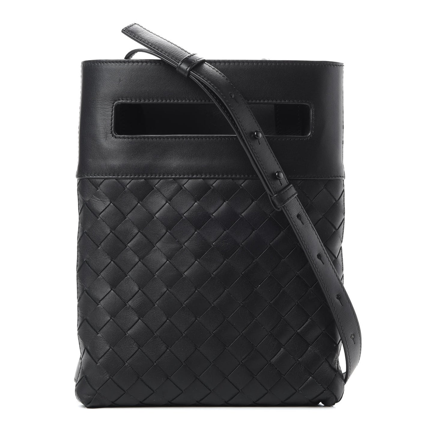 Nappa Intrecciato Messenger Black