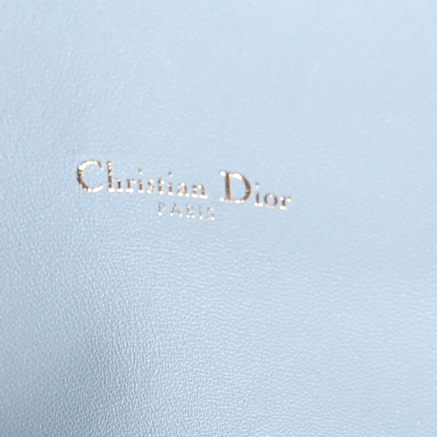 Grained Calfskin Saddle Chain Pouch Cloud Blue