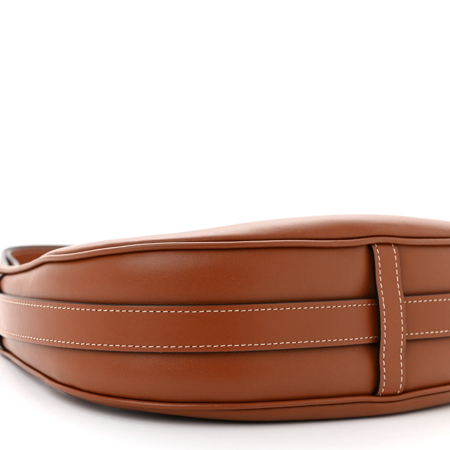 Smooth Calfskin Medium Strap Ava Shoulder Bag Tan