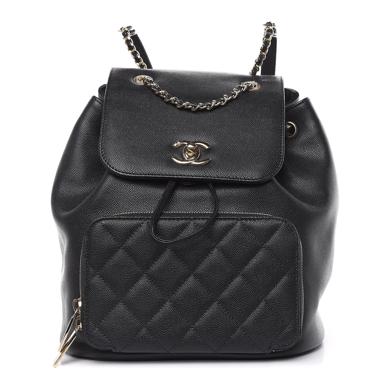 Caviar Quilted Business Affinity Backpack Black