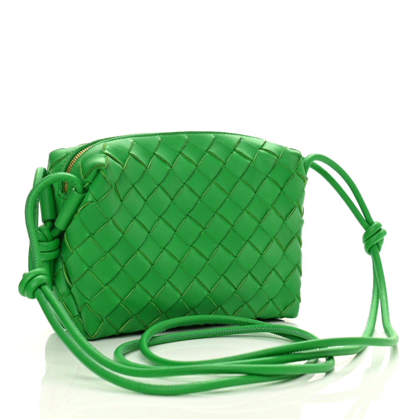 Nappa Intrecciato Mini Loop Camera Bag Parakeet