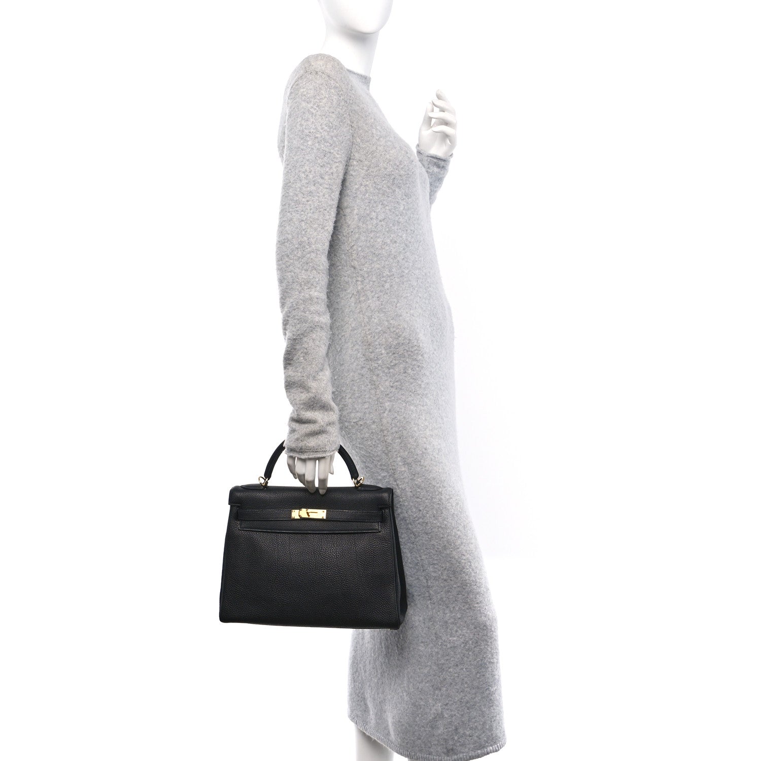 Hermes Togo Kelly Retourne 32 Black 2 of 10