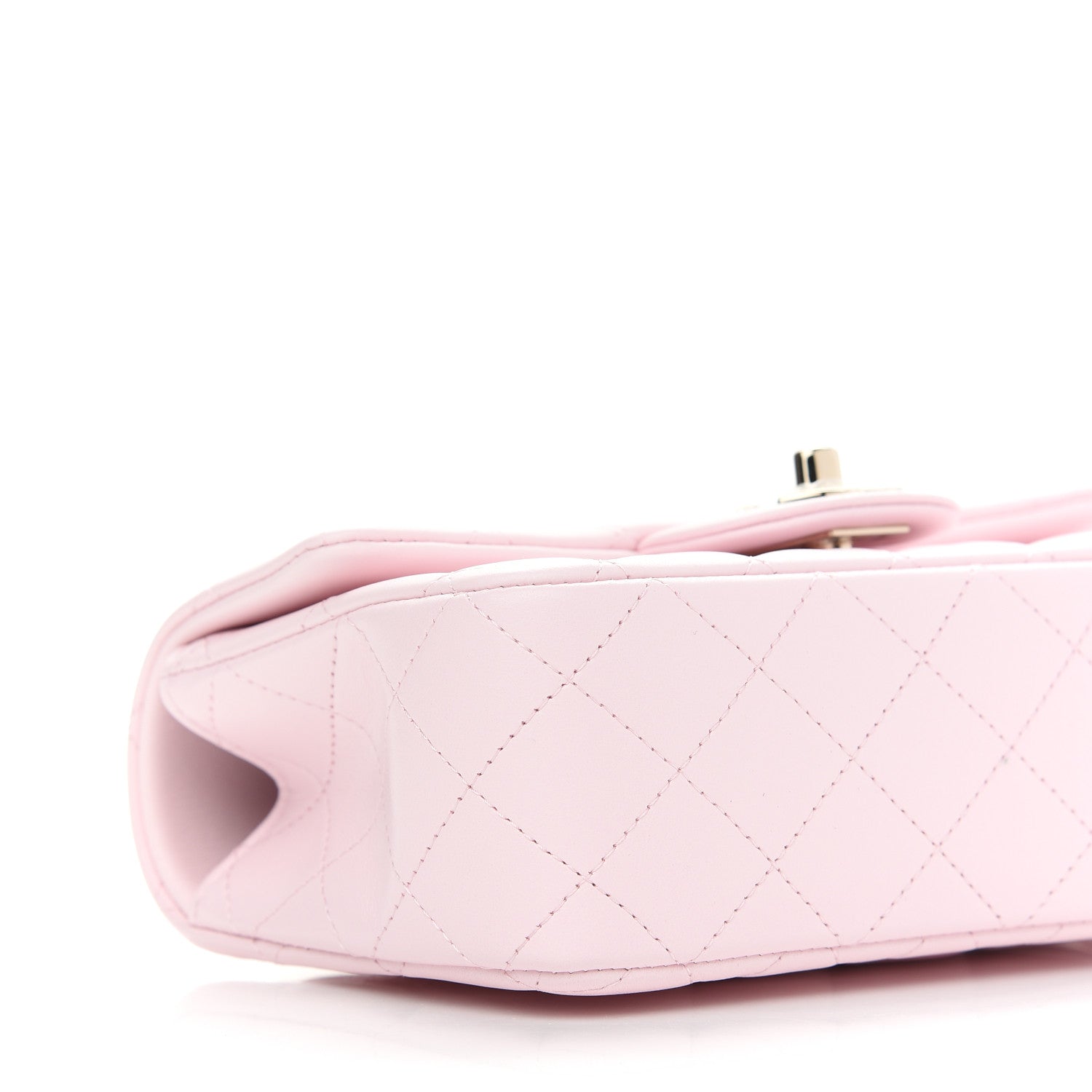 Chanel Lambskin Quilted Mini Top Handle Rectangular Flap Light Pink 8 of 9