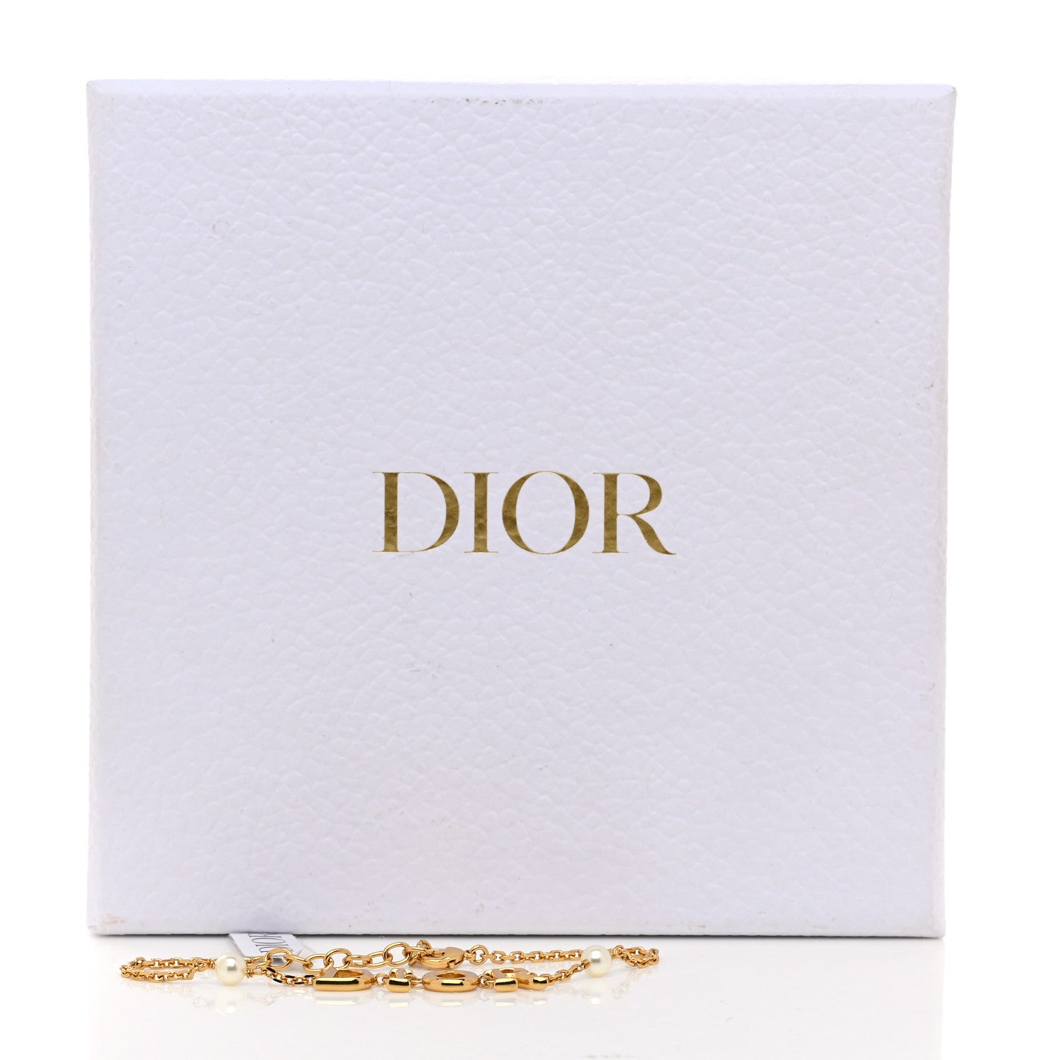 Christian Dior Metal Pearl Logo Bracelet Gold 5 of 5