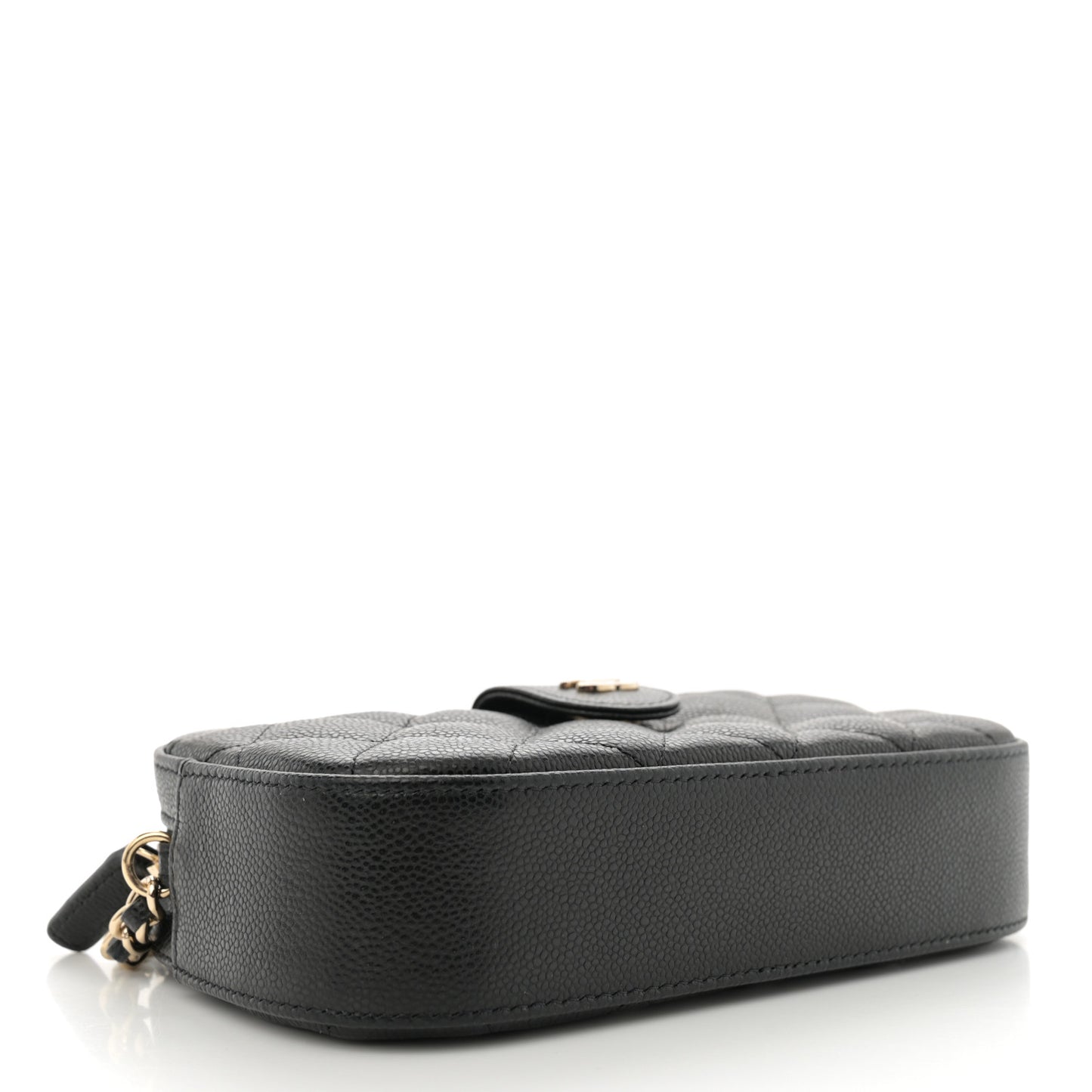Caviar Quilted Chain Camera Bag Black