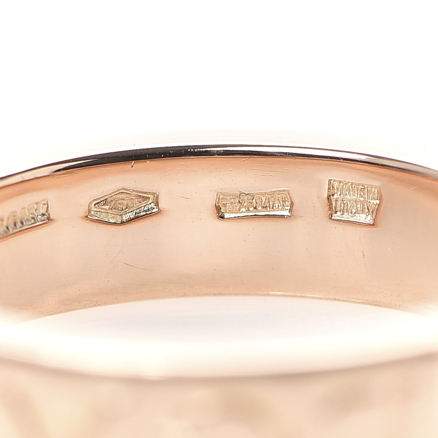 18K Rose Gold Diamond B.Zero1 Essential Band Ring 47 4