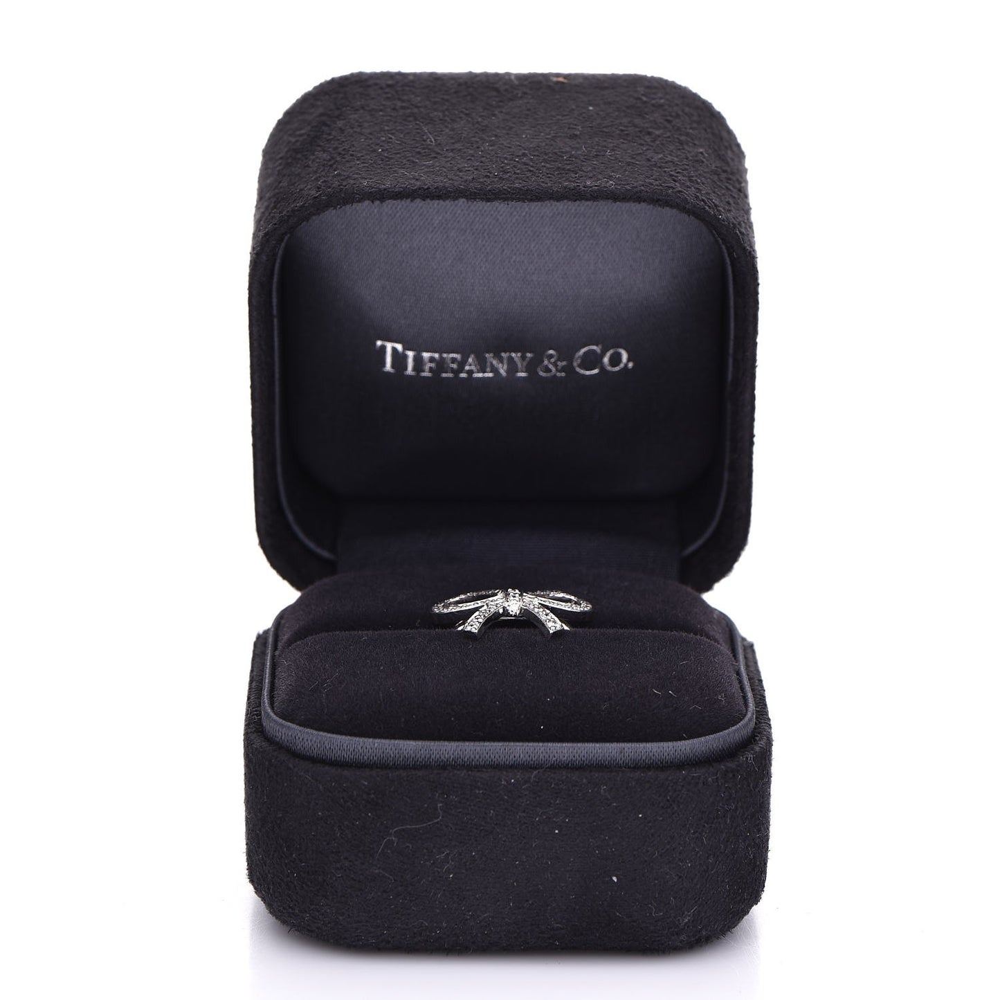 Platinum Diamond Bow Ring 49.5 5