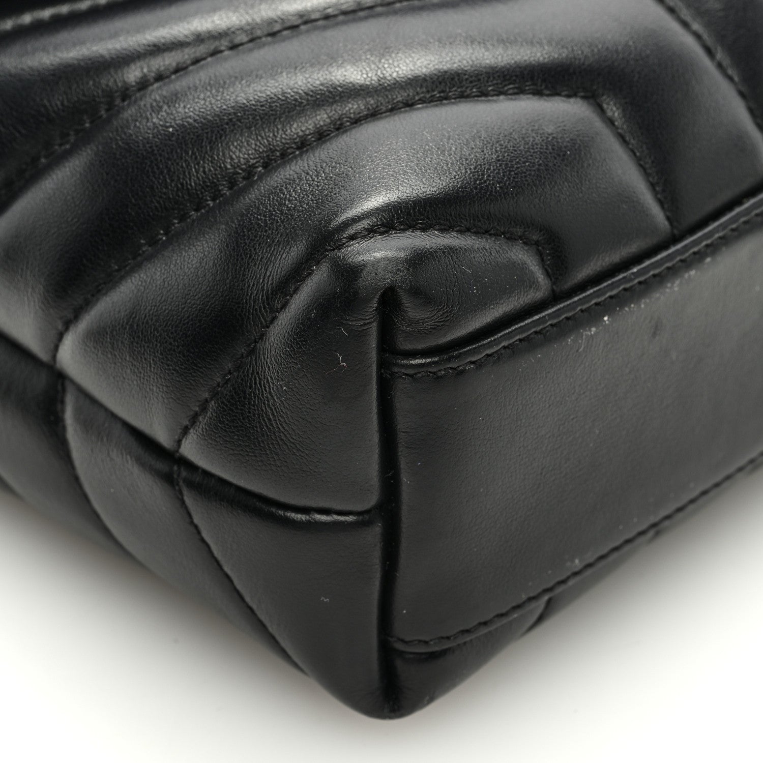 Saint Laurent SAINT LAURENT Calfskin Y Quilted Monogram Toy Loulou Crossbody Bag Black 7 of 11