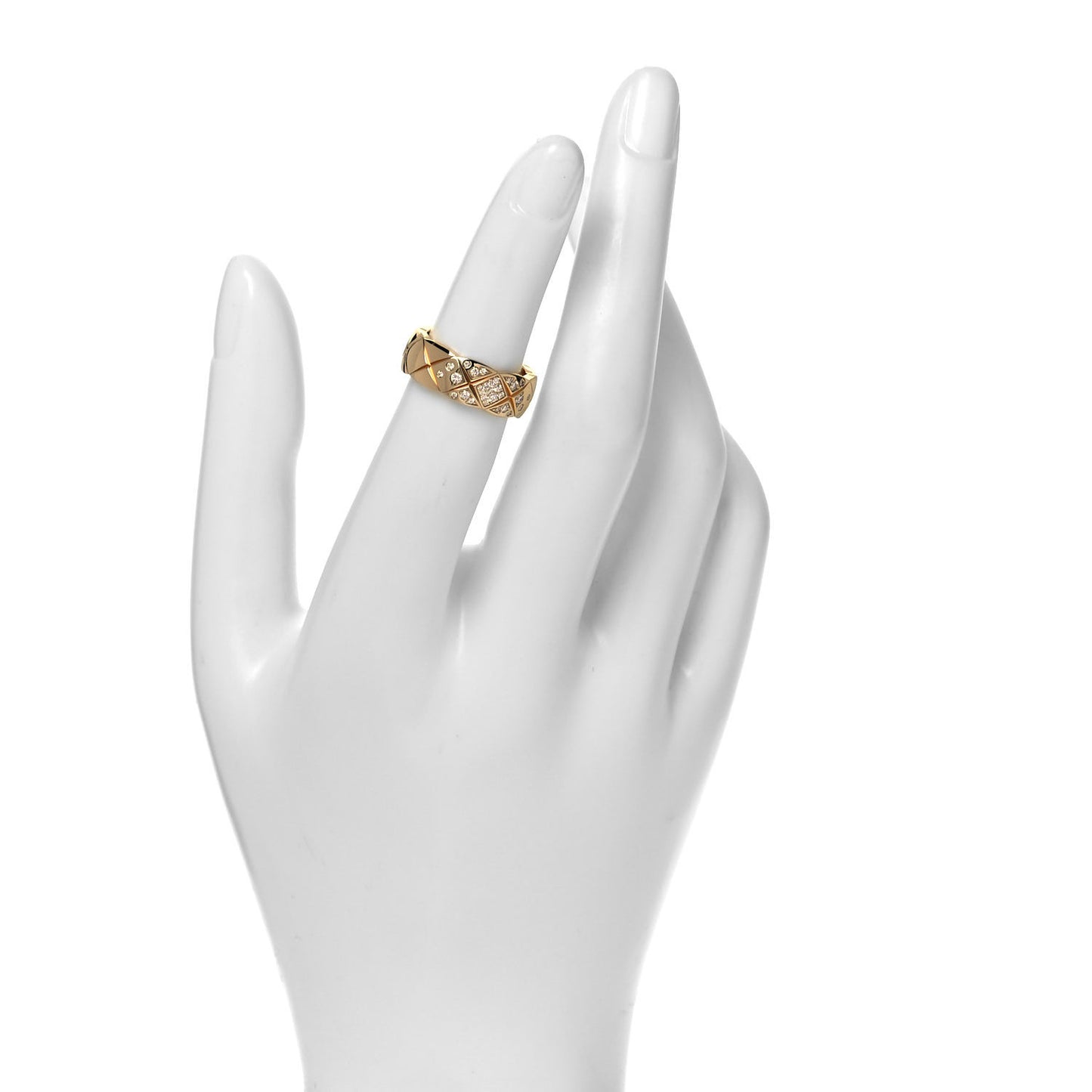 18K Yellow Gold Diamond Small Coco Crush Ring 49 4.75