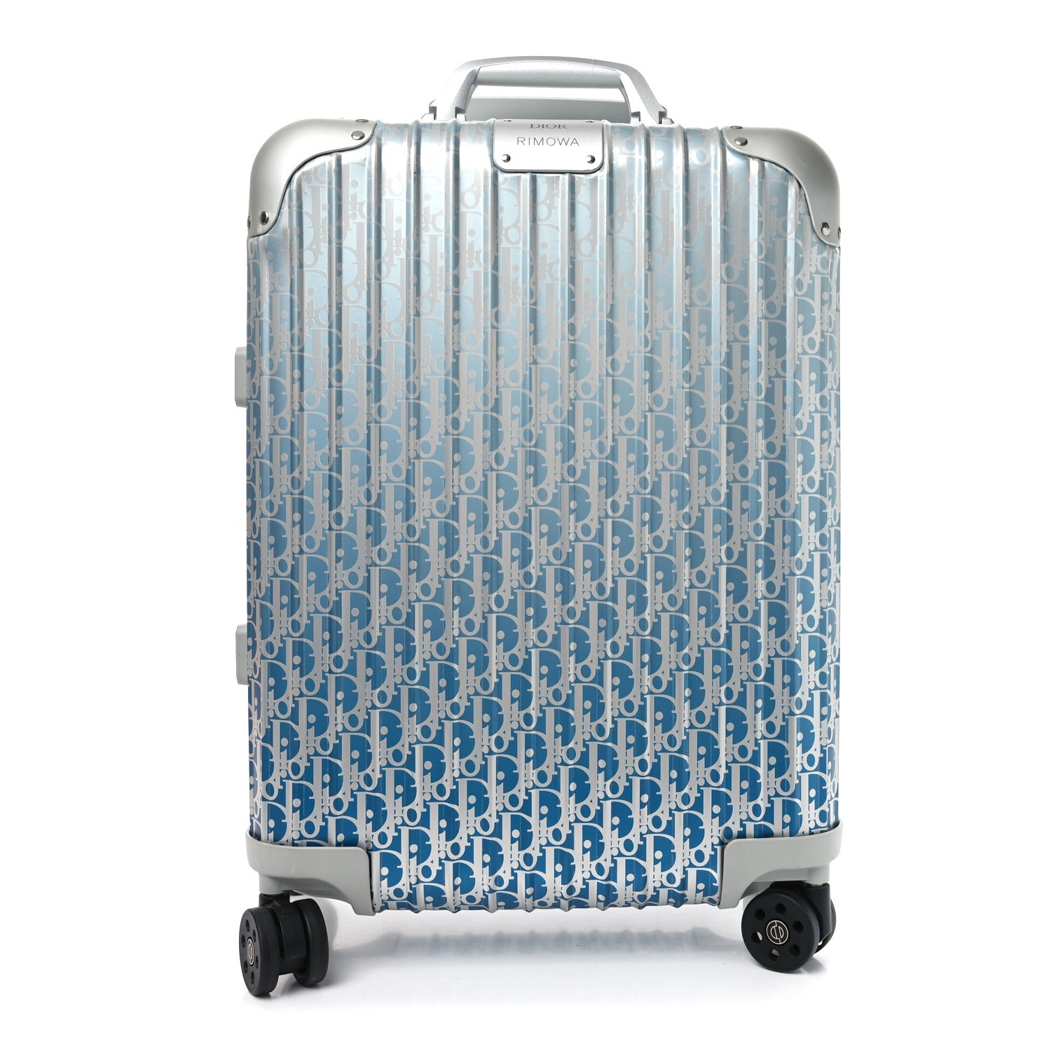 Dior×RIMOWA キャビンサイズ ブルーグラデ 限定!! Christian Dior X RIMOWA Aluminum Gradient Cabin Luggage Blue Multi