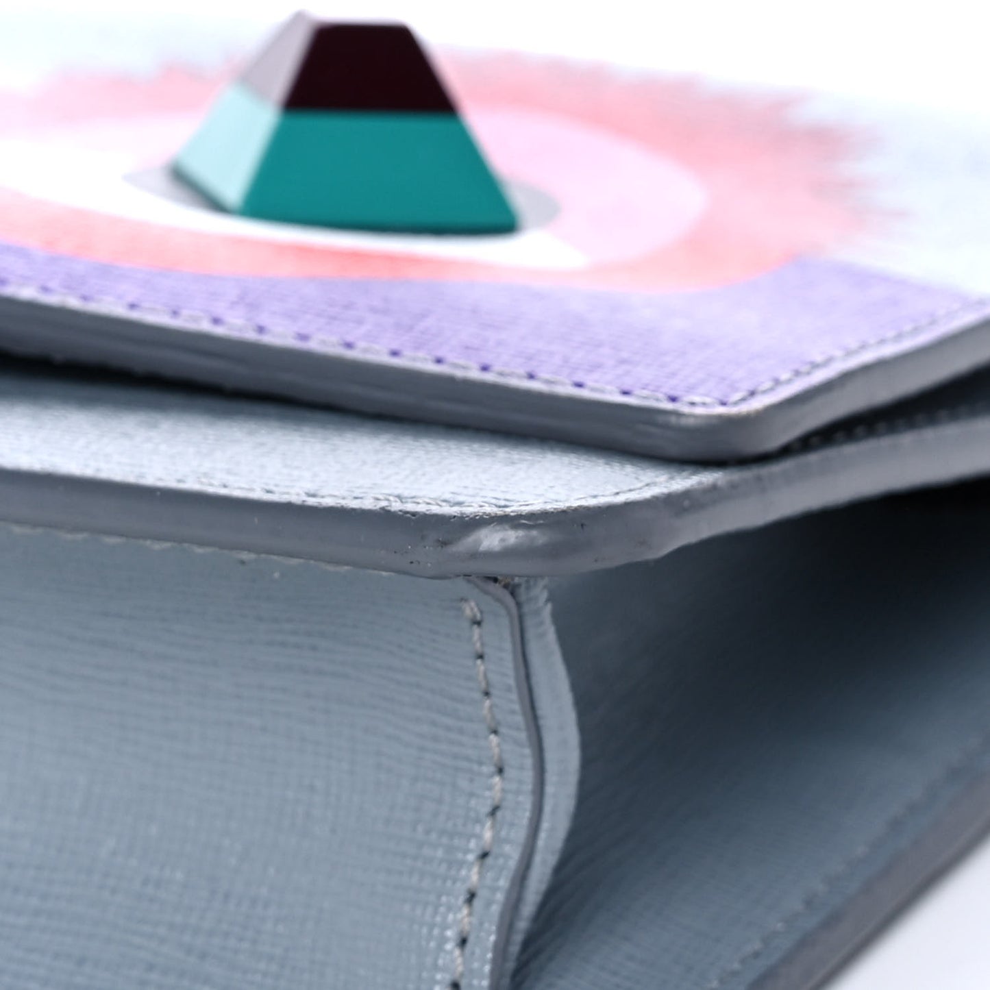Vitello Elite Studded Hypnoteyes Tube Wallet On Chain Polvere Multicolor