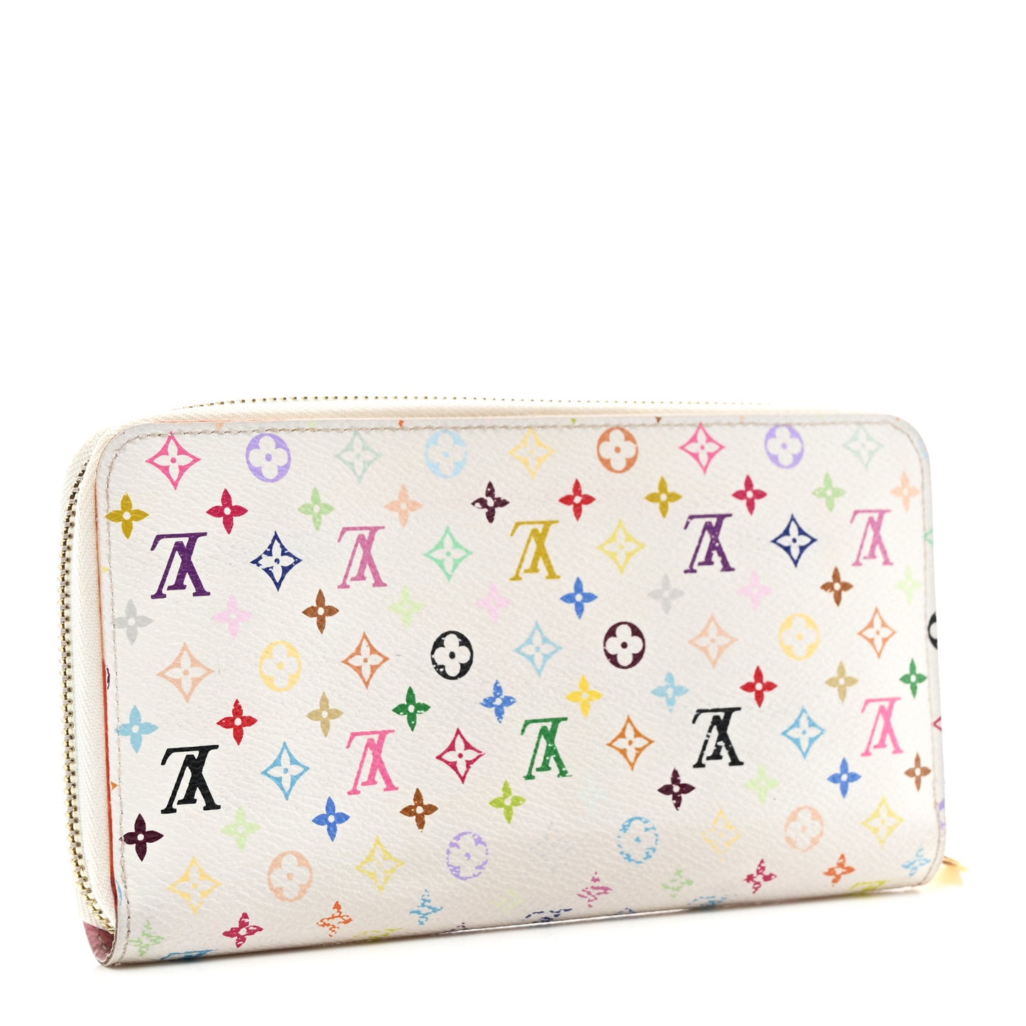 Monogram Multicolor Zippy Wallet White Litchi