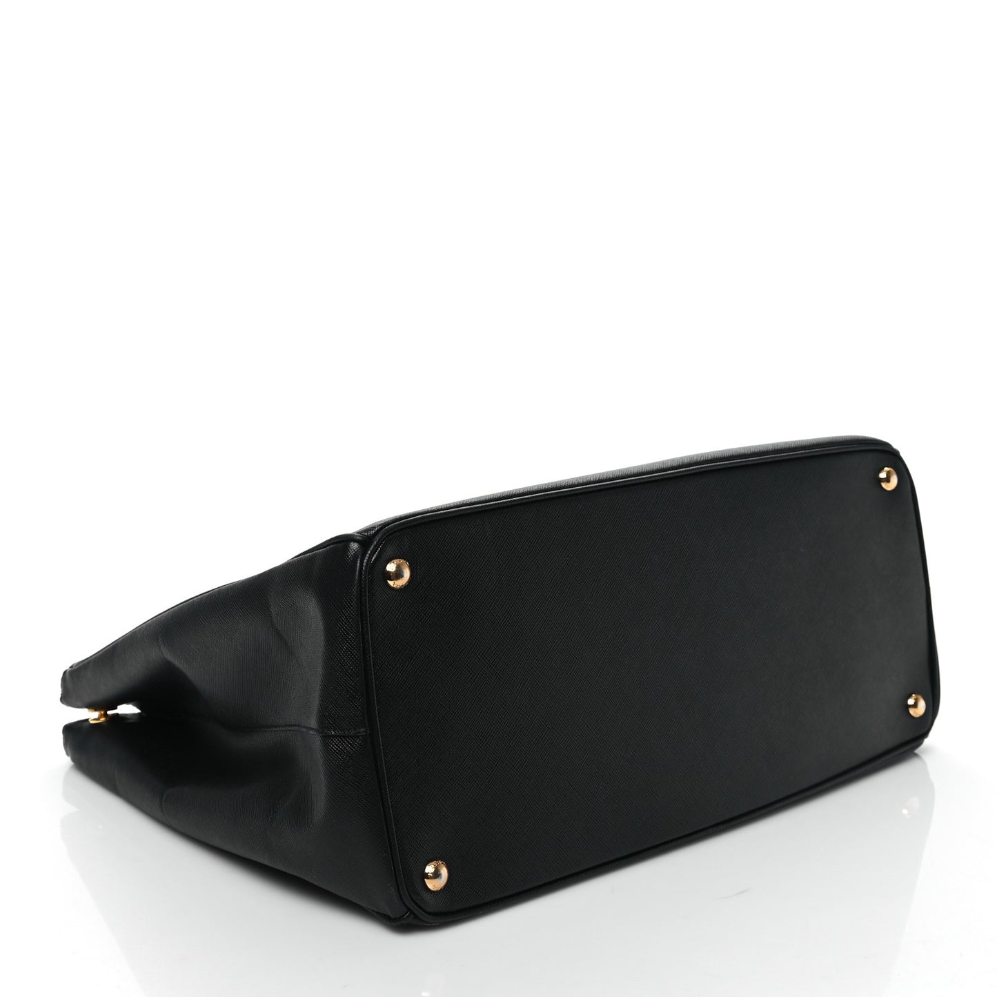 Saffiano Large Galleria Double Zip Tote Black