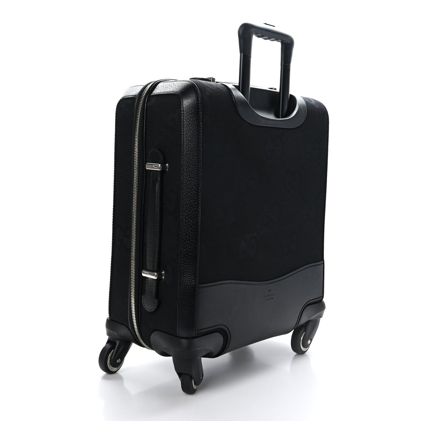 Monogram Jumbo GG Textured Dollar Calfskin Small Carry On Trolley Black