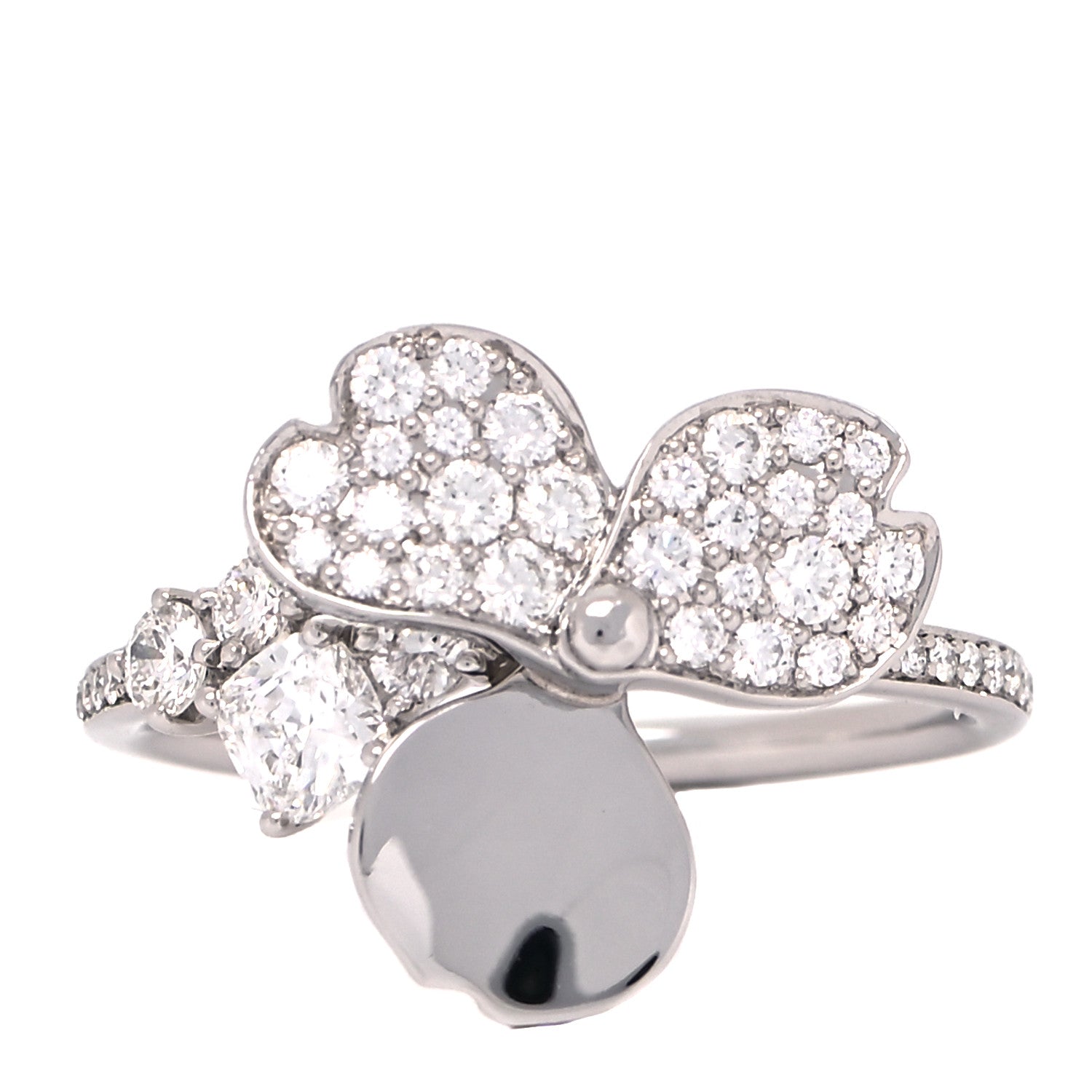 Tiffany Platinum Diamond Paper Flowers Mixed Cluster Ring 52 6 1 of 5