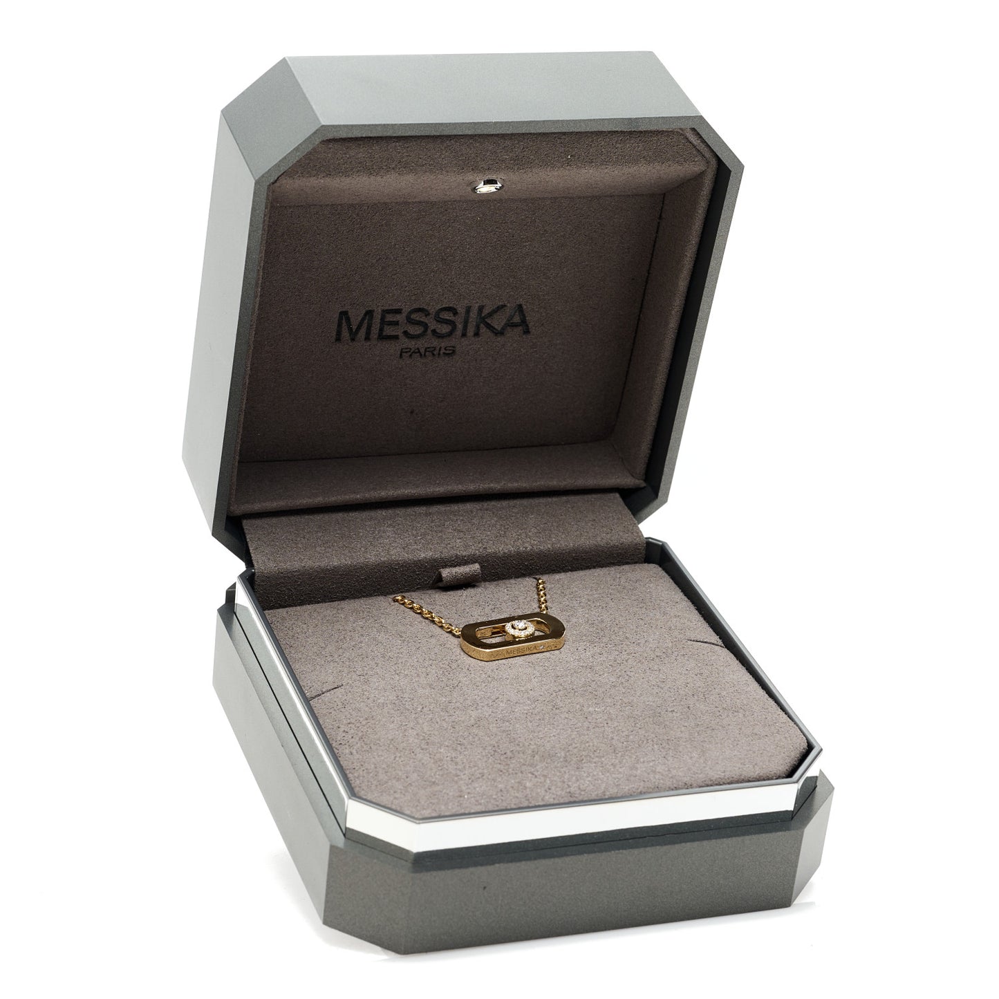 18K Yellow Gold Diamond So Move Pendant Necklace