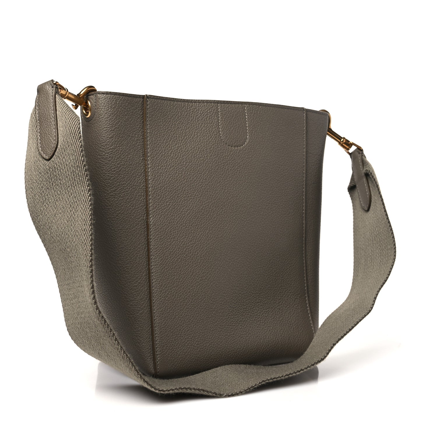 Soft Grained Calfskin Small Sangle Bucket Bag Taupe