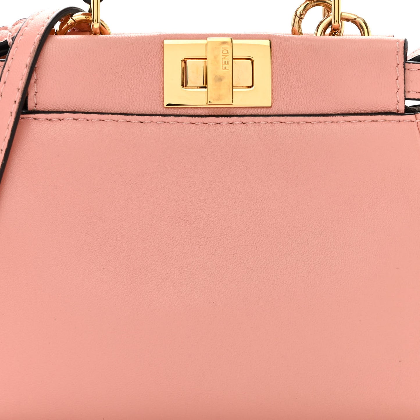 Shiny Nappa Micro Peekaboo Iconic Satchel Pink
