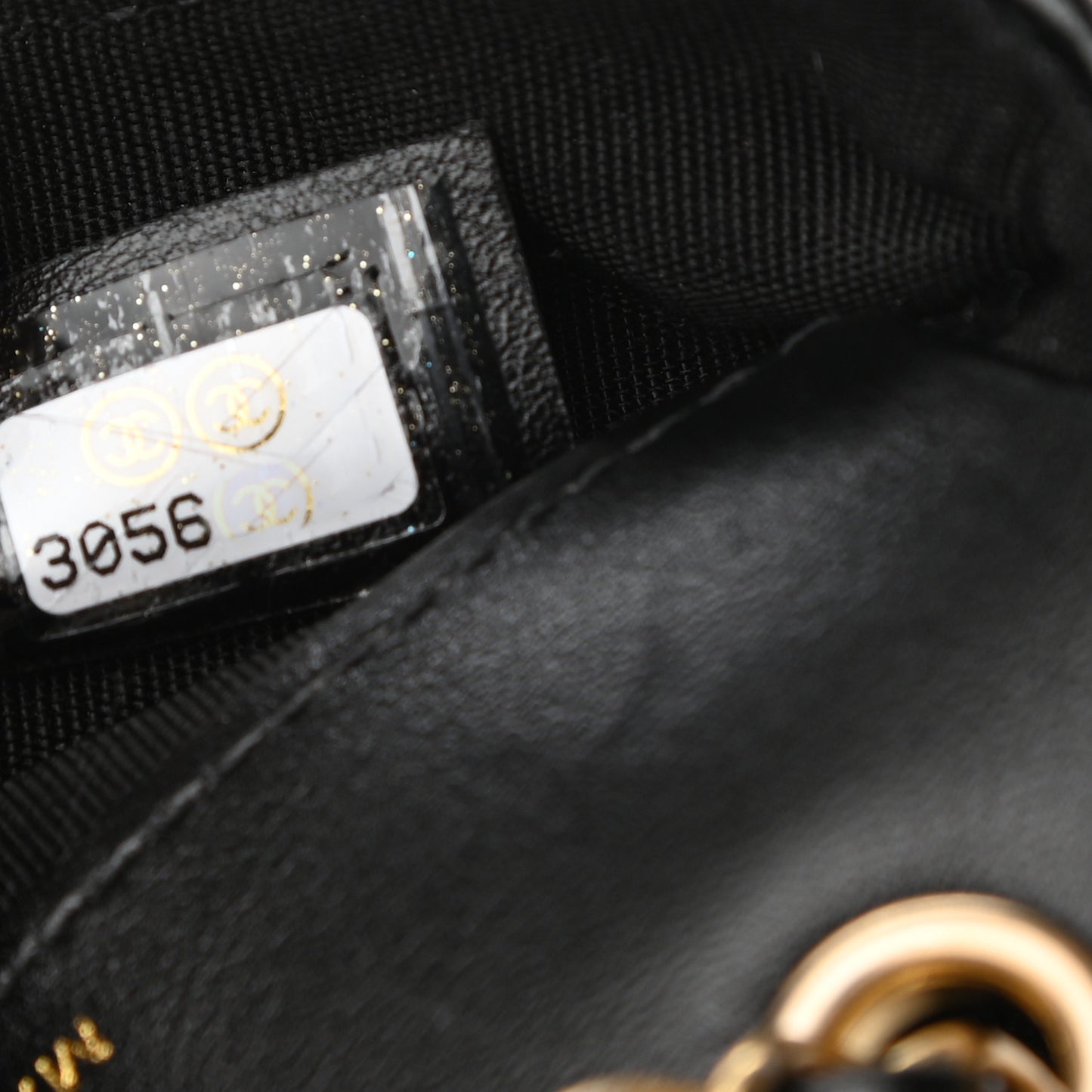 Shiny Aged Calfskin Quilted Waist Belt Bag Black