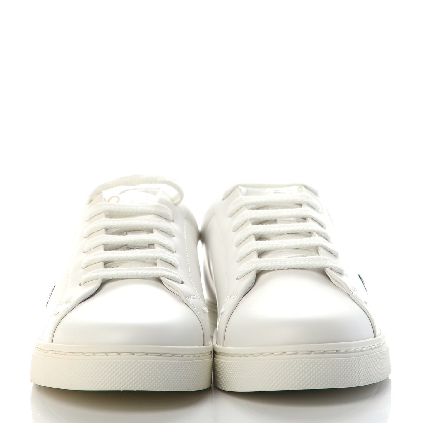 Calfskin Bugs Low Top Sneakers 35 White