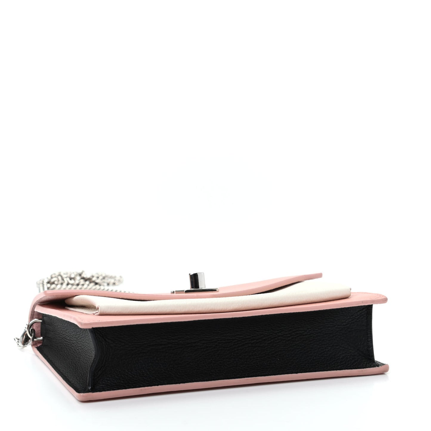Calfskin My Lockme Chain Pochette Rose Ballet White