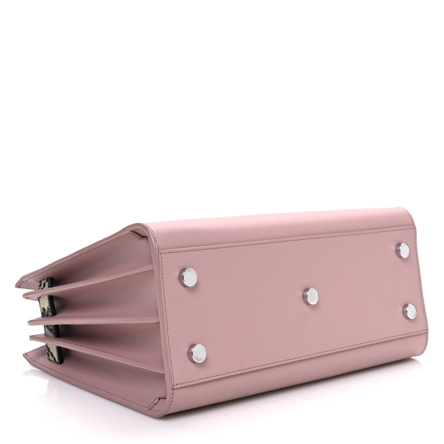 Calfskin Embossed Python Baby Sac De Jour Powder Pink