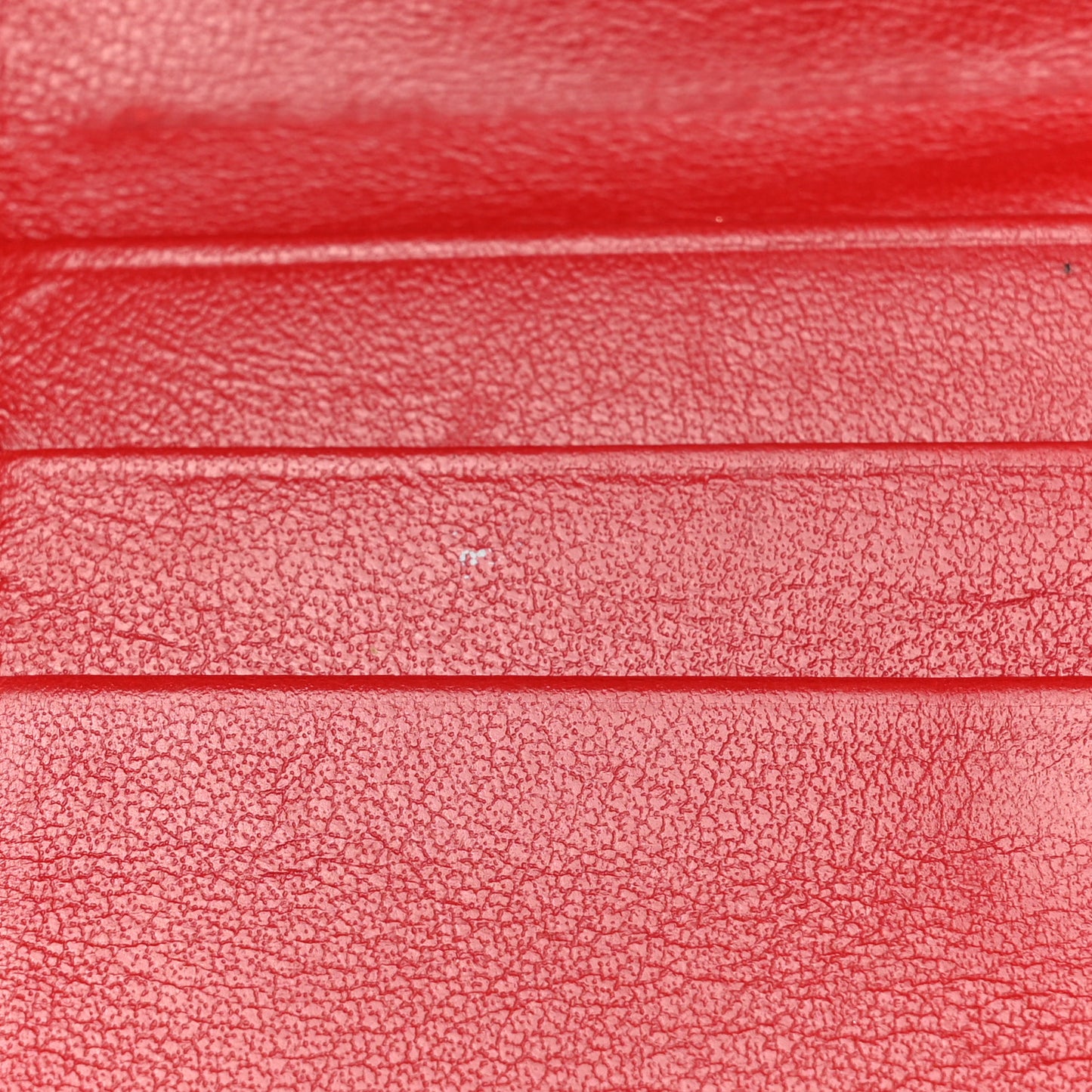 Grained Calfskin Small Multifunction Folded Wallet Red