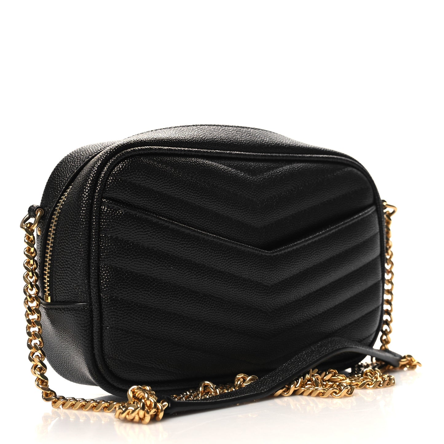 Grain De Poudre Matelasse Monogram Mini Lou Camera Bag Black