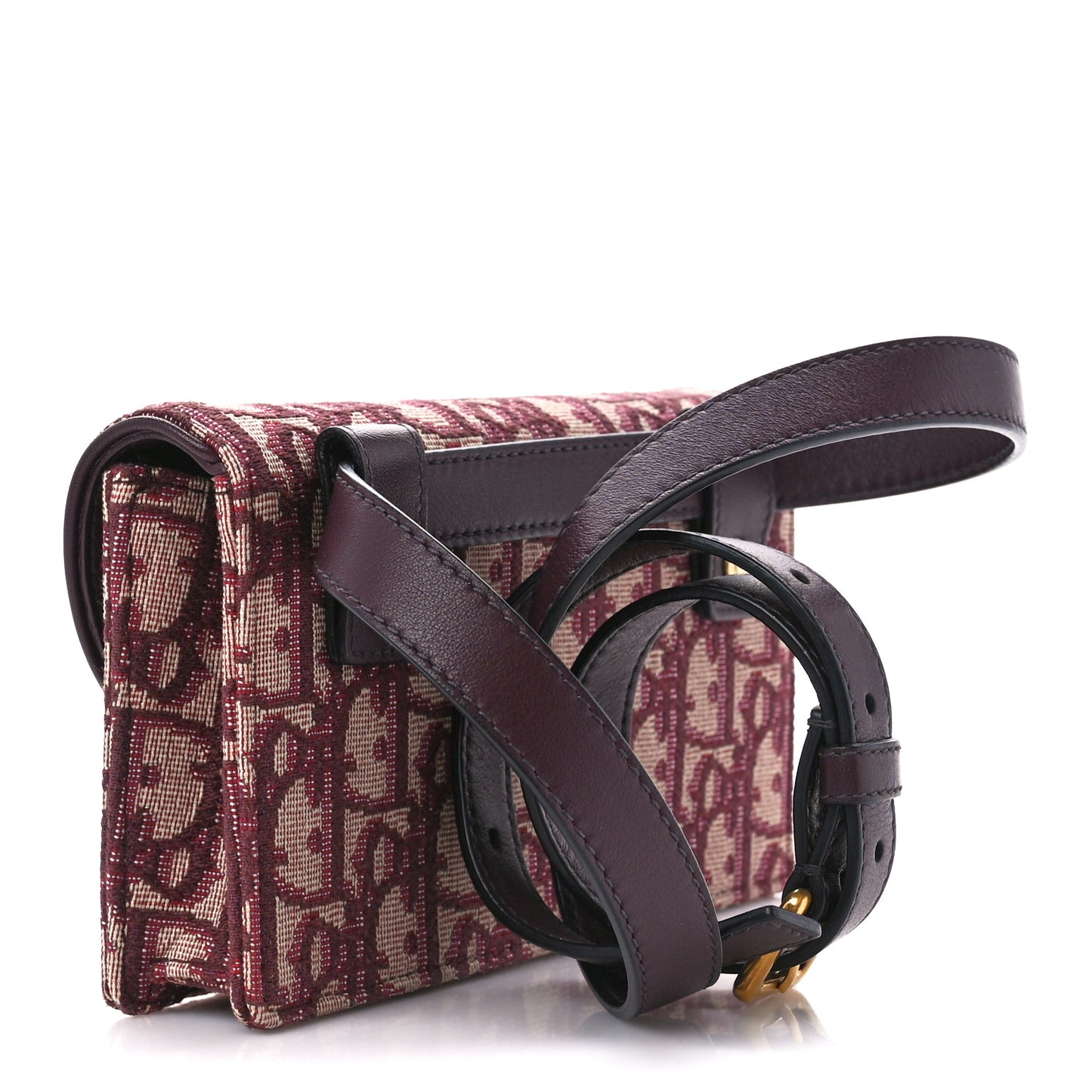 Oblique Saddle Belt Bag Bordeaux