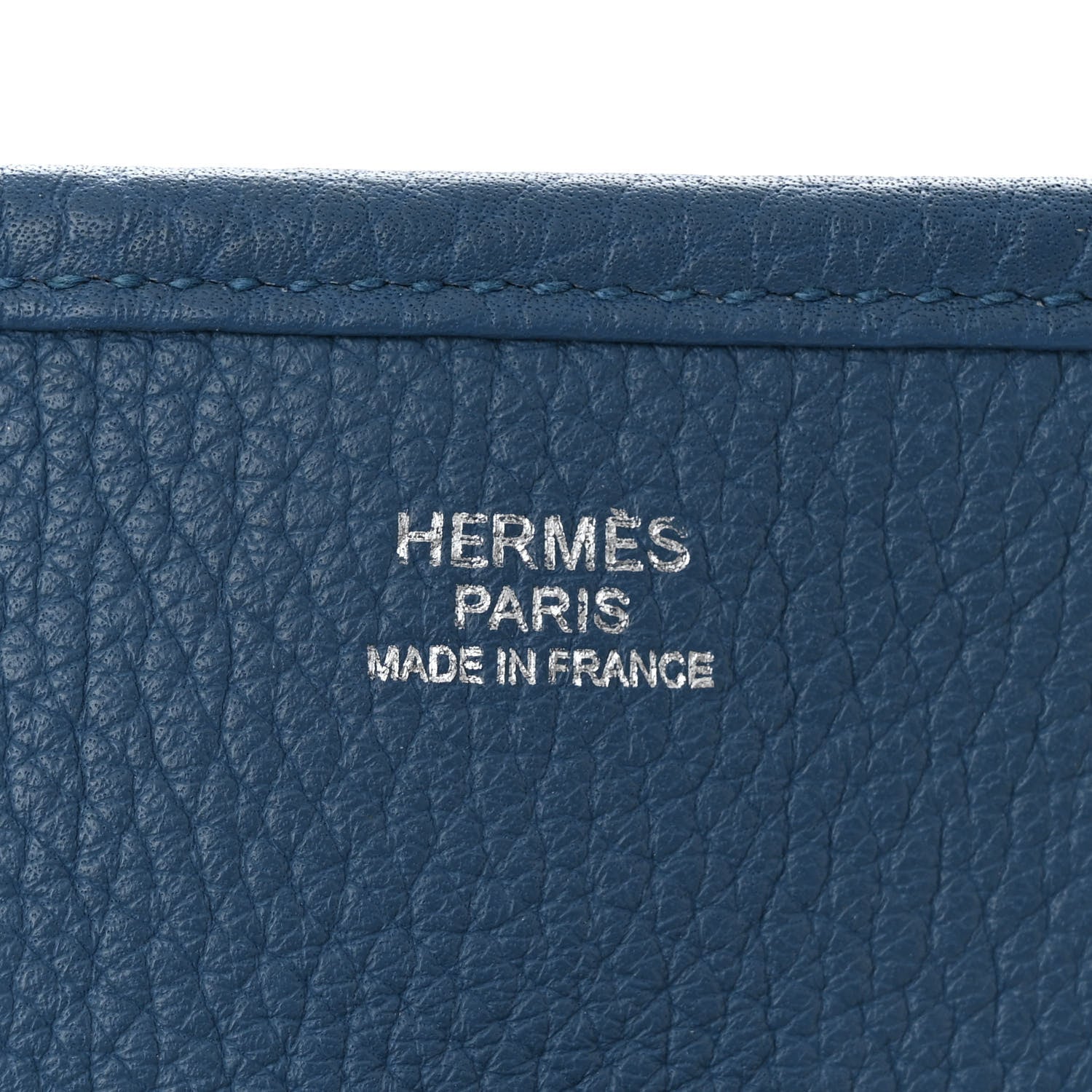 Hermes Taurillon Clemence Evelyne III PM Bleu Agate Cuivre 6 of 10