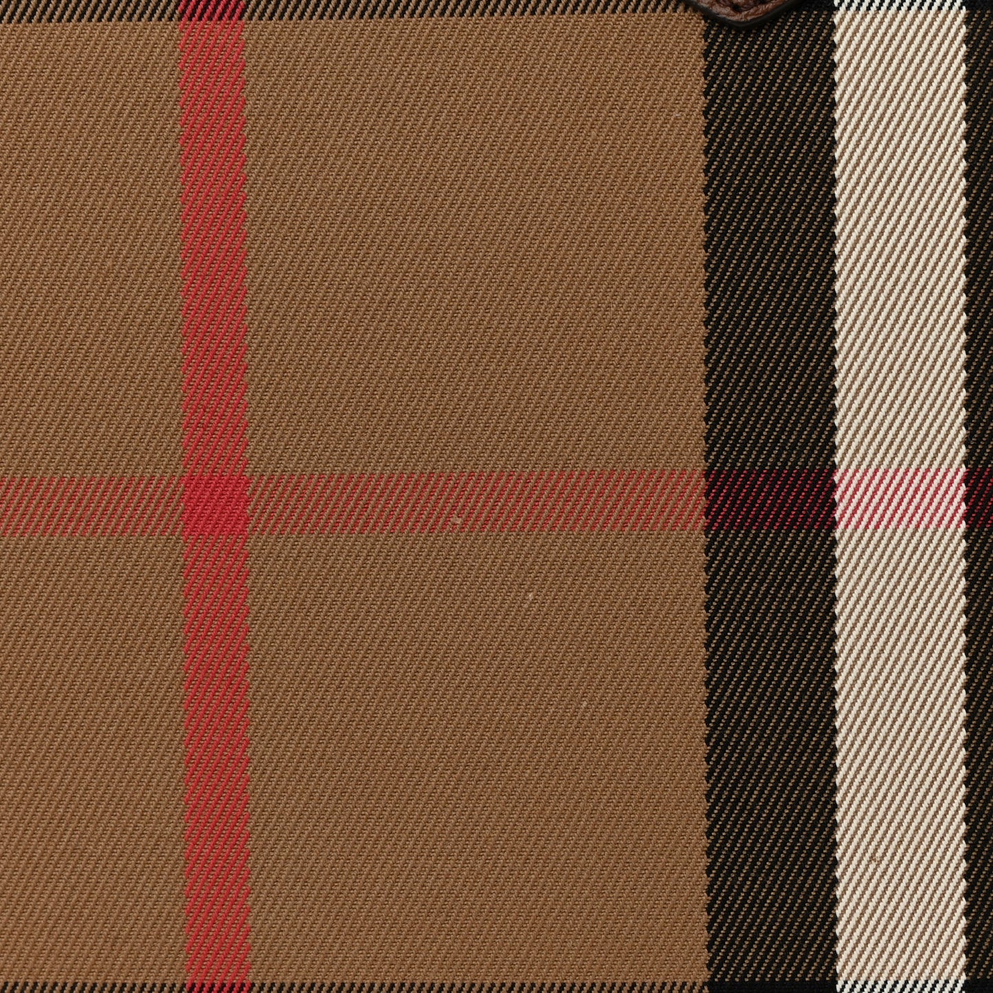 House Check Grainy Calfskin Medium Banner Tote Brown
