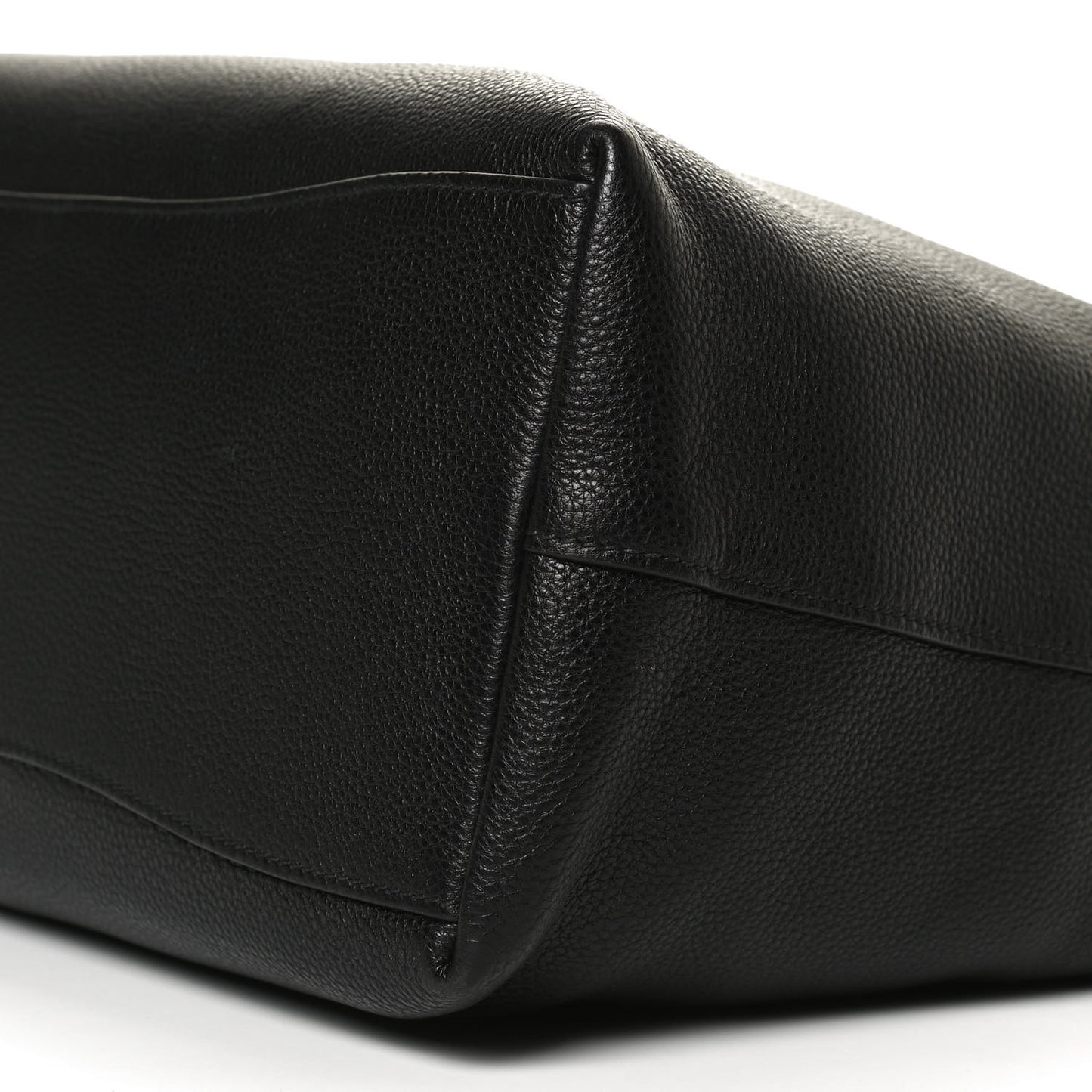 Vitello Phenix Embossed Logo Hobo Black