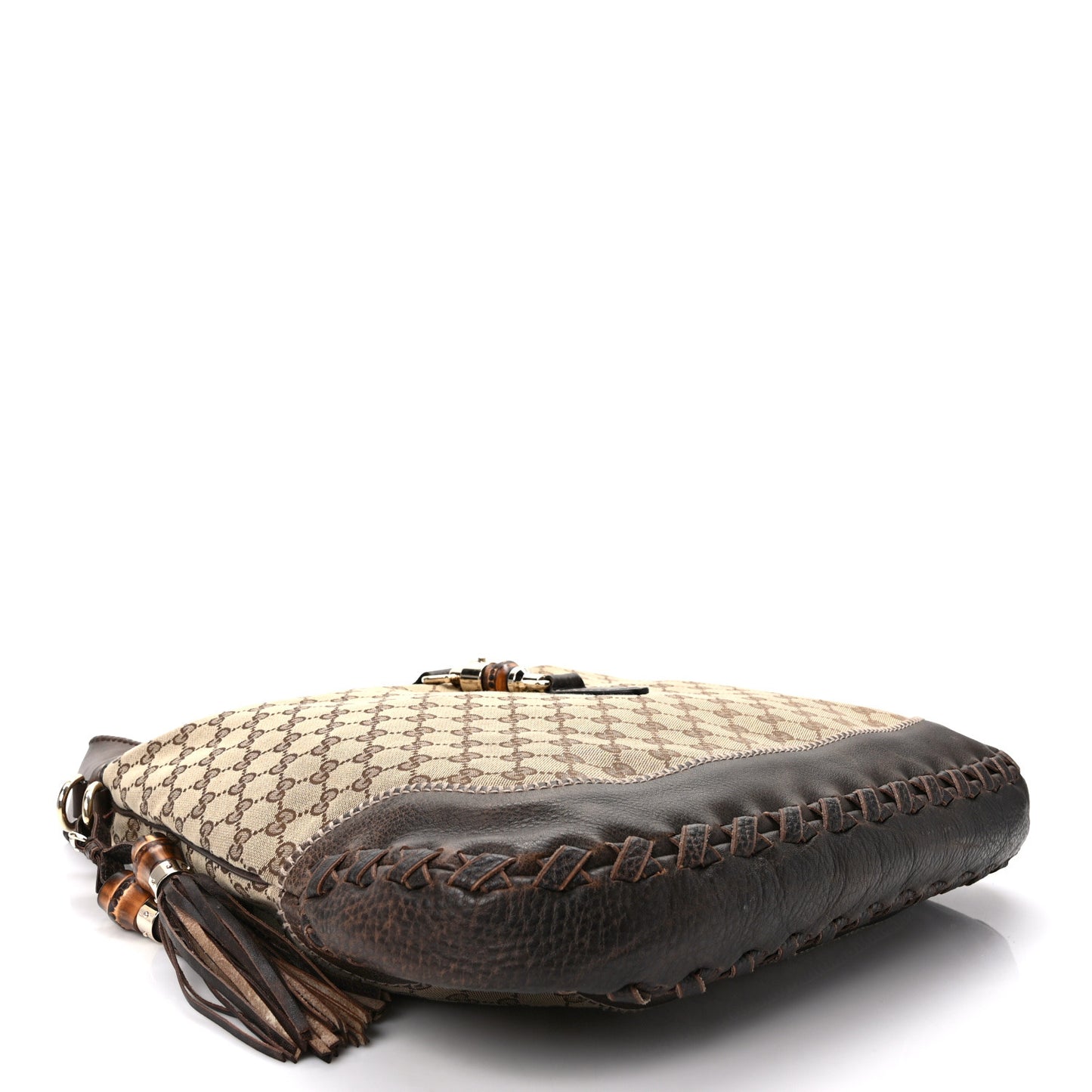 Monogram Large New Jackie Shoulder Bag Dark Brown