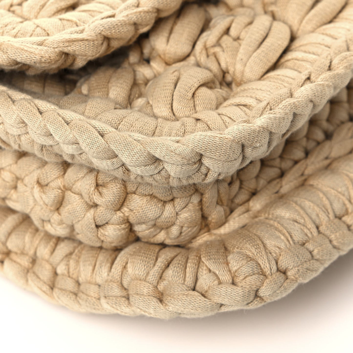 Jersey Crochet Shoulder Bag Cane Sugar