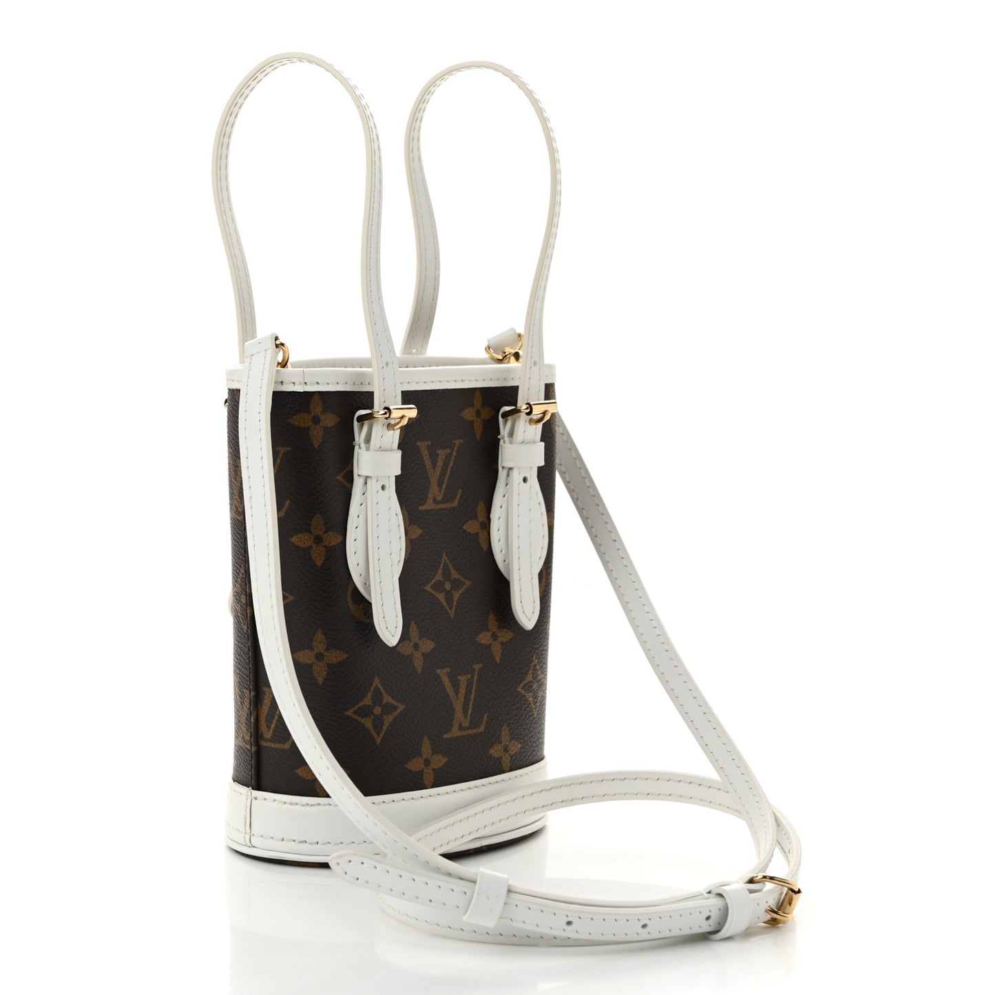 Monogram LV Match Nano Bucket Bag White