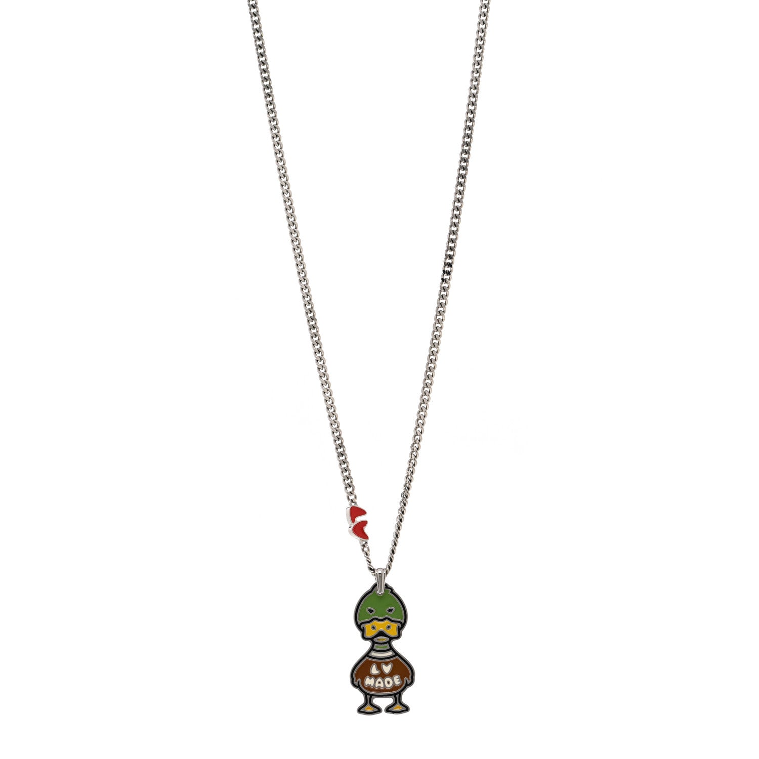 Louis Vuitton X NIGO Metal Enamel Duck Pendant Necklace 1655509